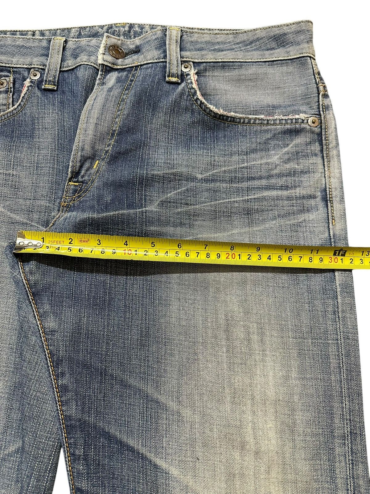 Edwin Vintage Edwin 503 Blue Trip Faded Wash Style Baggy Jeans Size US 35 - 15 Thumbnail