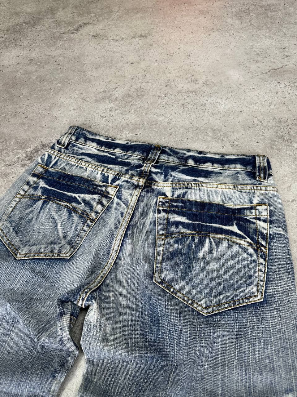 Junya Watanabe Vintage Faded Painted Stoned Cotton Denim Jeans Size US 31 - 5 Thumbnail