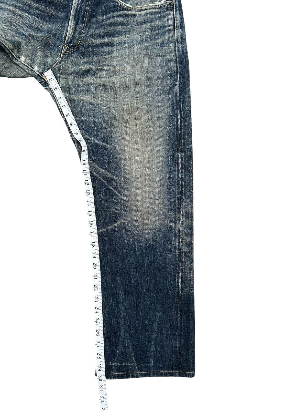 Kapital Vintage Buckle Back Edwin Selvedge Distressed Denim Jeans Size US 39 - 23 Thumbnail
