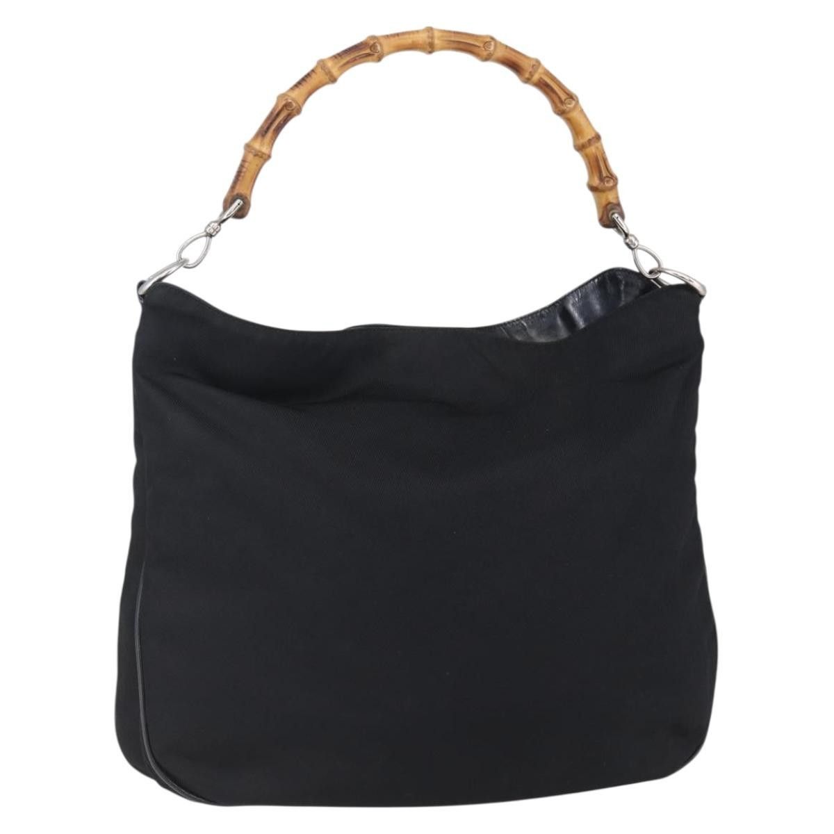 Gucci Gucci Vintage Bamboo Handle Open Hobo Nylon Size ONE SIZE - 1 Thumbnail