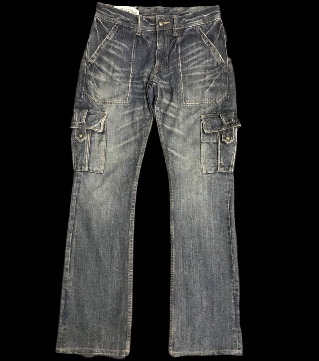 💥Flare💥D116 STEER BLUE ARCHIVAL FLARE CARGO DENIM