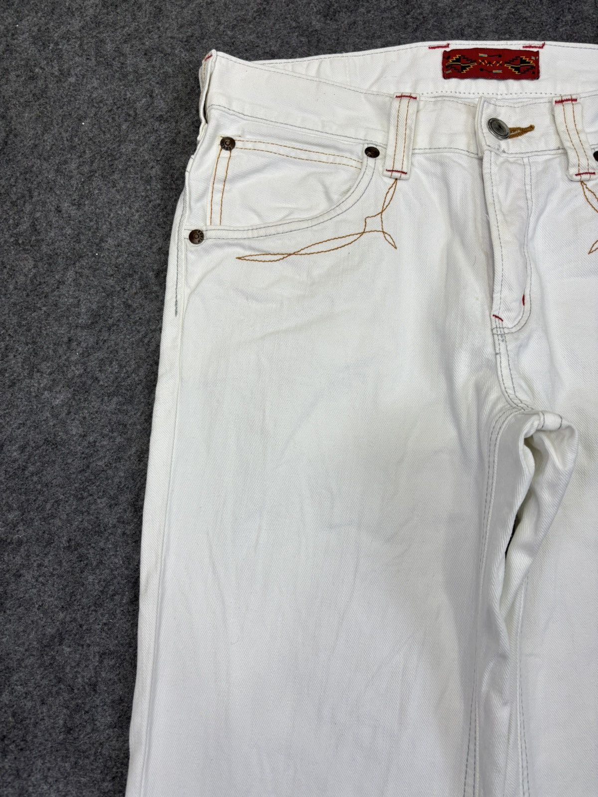 Edwin 💥Flare💥Edwin Navajo Style White Flare Denim F958 Size US 34 / EU 50 - 5 Thumbnail