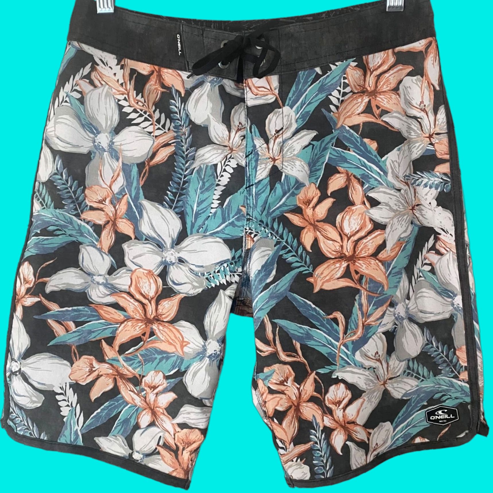 O'Neill O'Neill Hyperfreak Board Shorts Men's 28 Floral Water-Resistant Stretch Swim Size US 28 / EU 44 - 1 Thumbnail
