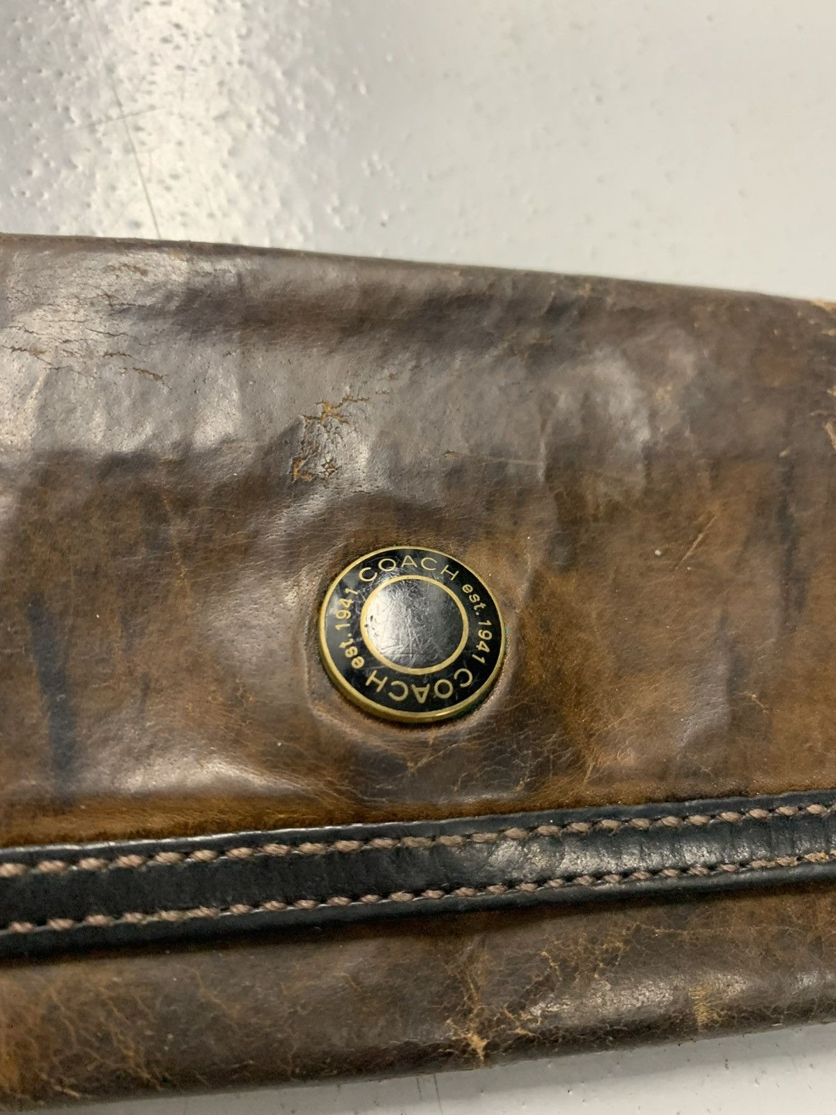 Coach Coach Brown Leather Wallet Zebra Interior - Vintage Size ONE SIZE - 2 Thumbnail