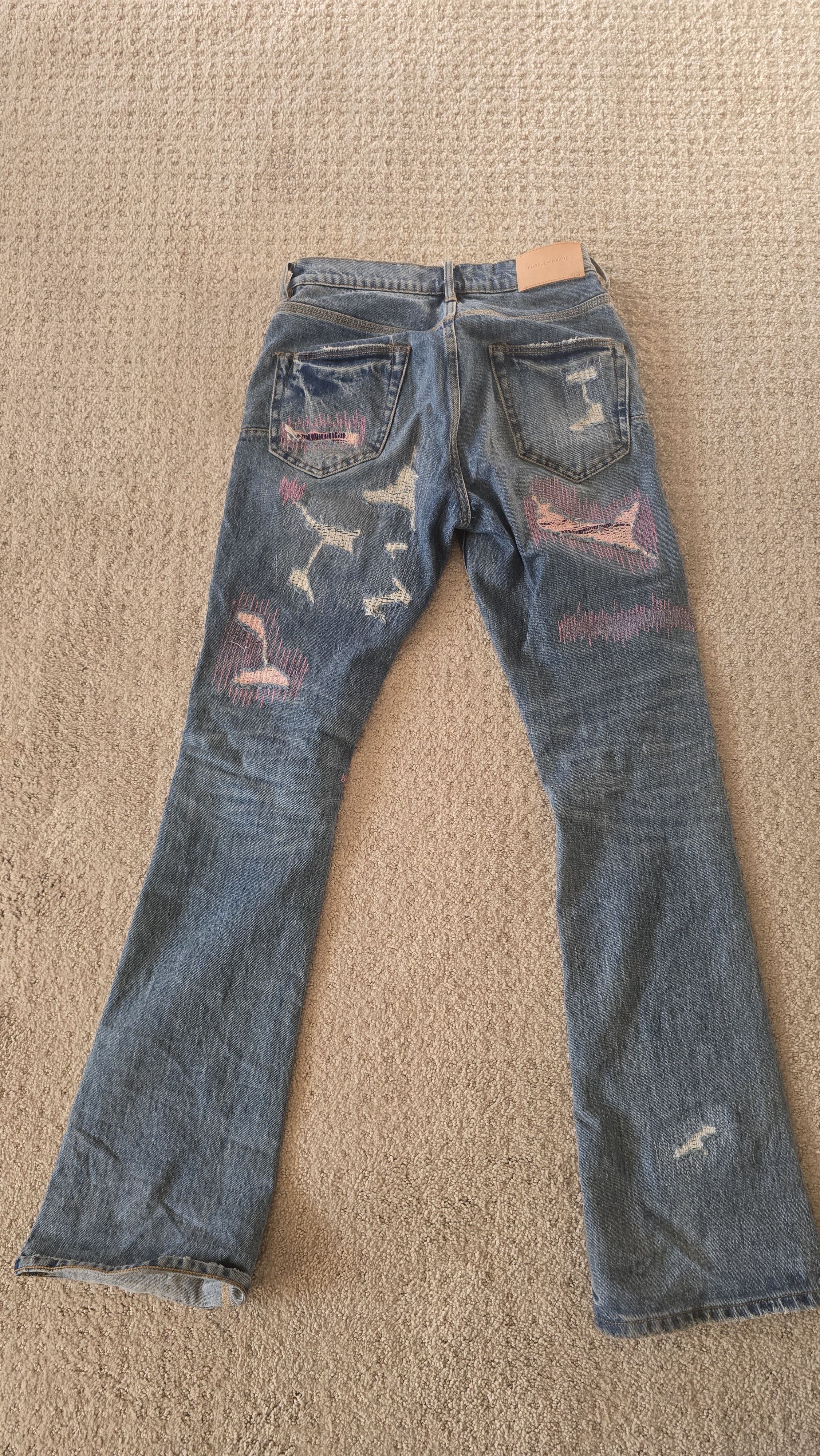 Purple Brand Purple Brand P004 Limited Edition Flared Jeans BBC SUPREME Size US 29 - 2 Thumbnail