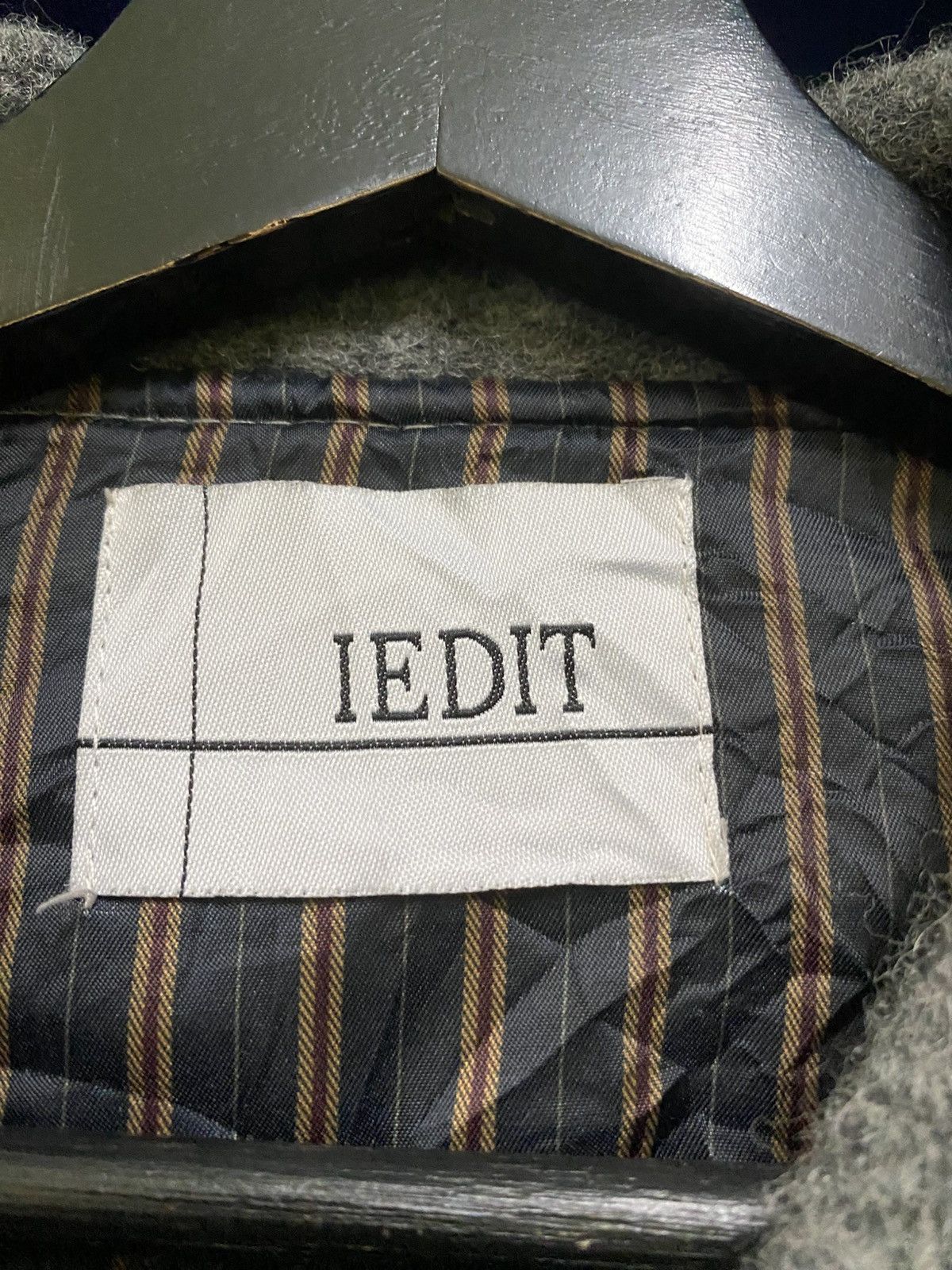 Japanese Brand IEDIT Japan Grey Wool Blend Snap Jacket Oversized Minimalist Size 3XL / US 20-22 - 6 Thumbnail