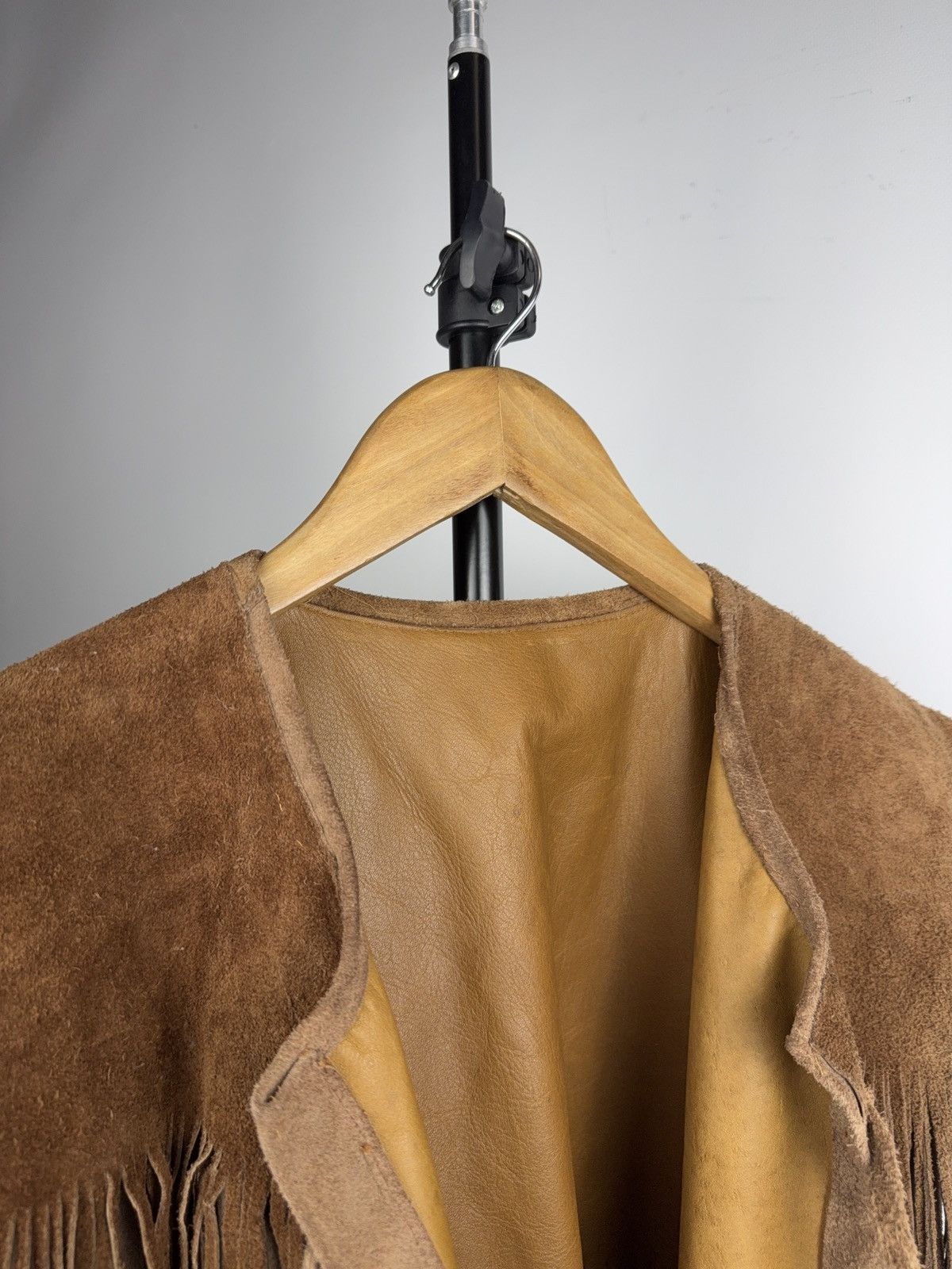 Genuine Leather Vintage Cowboy USA Suede Fringe Vest Western Boho Leather Size US M / EU 48-50 / 2 - 13 Thumbnail