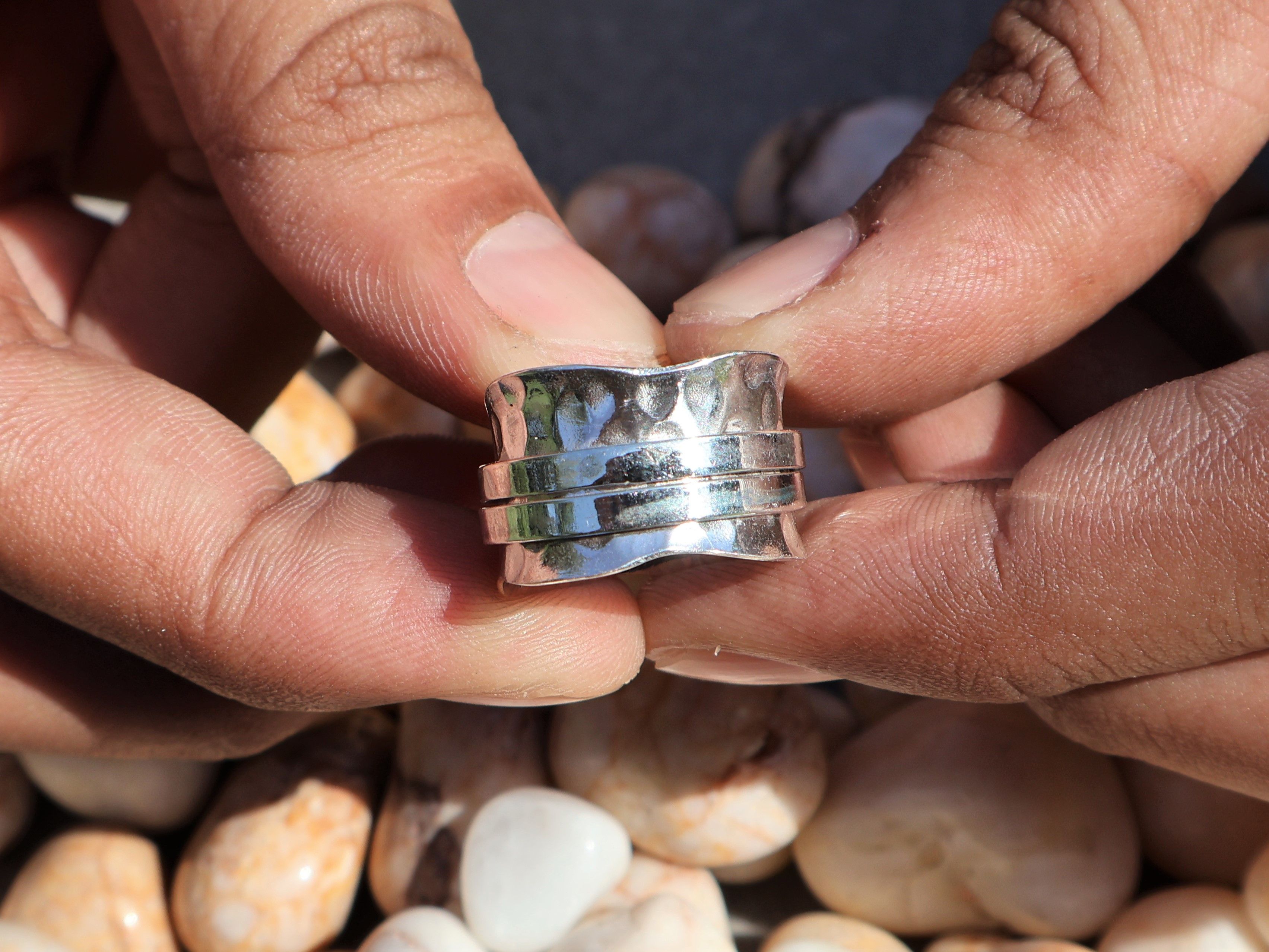 Handmade Spinner Band Ring, Handmade Ring, Sterling Silver Jewelry, Size ONE SIZE - 9 Thumbnail