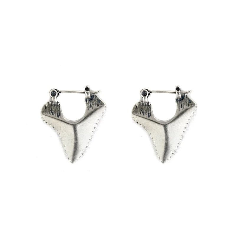 Jewelry Shark Teeth Stud Earrings 925 Sterling Ear Charm Gift Size ONE SIZE - 6 Thumbnail