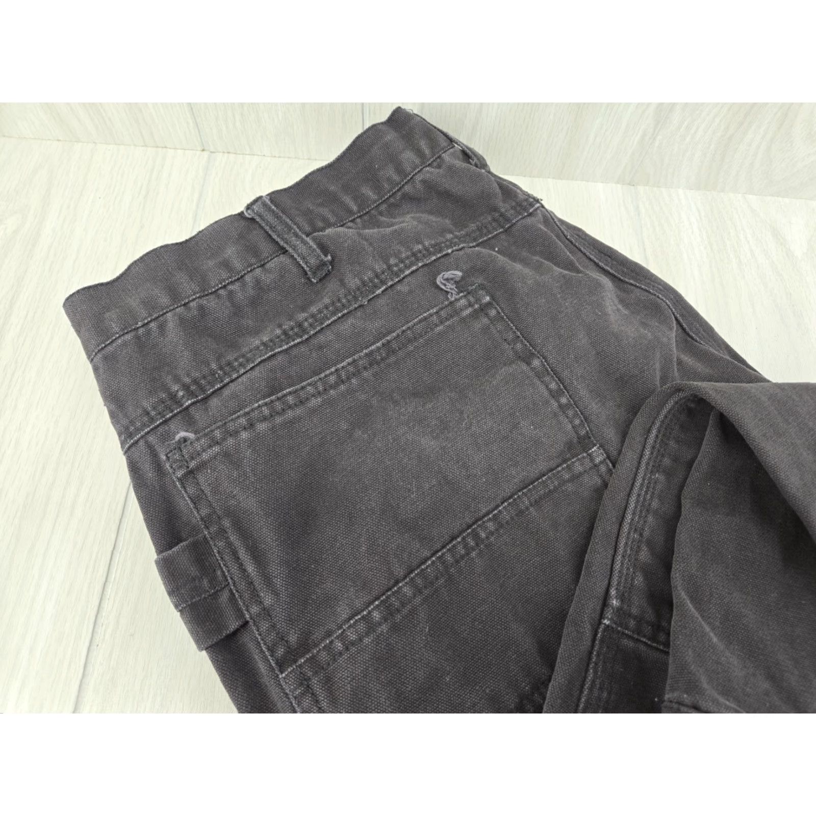 Vintage Lakin McKey Pants Mens 38x29 Double Knee Canvas Black Carpenter Jeans Regular 100% Cotton Including Pockets Mens Size US 38 / EU 54 - 6 Thumbnail