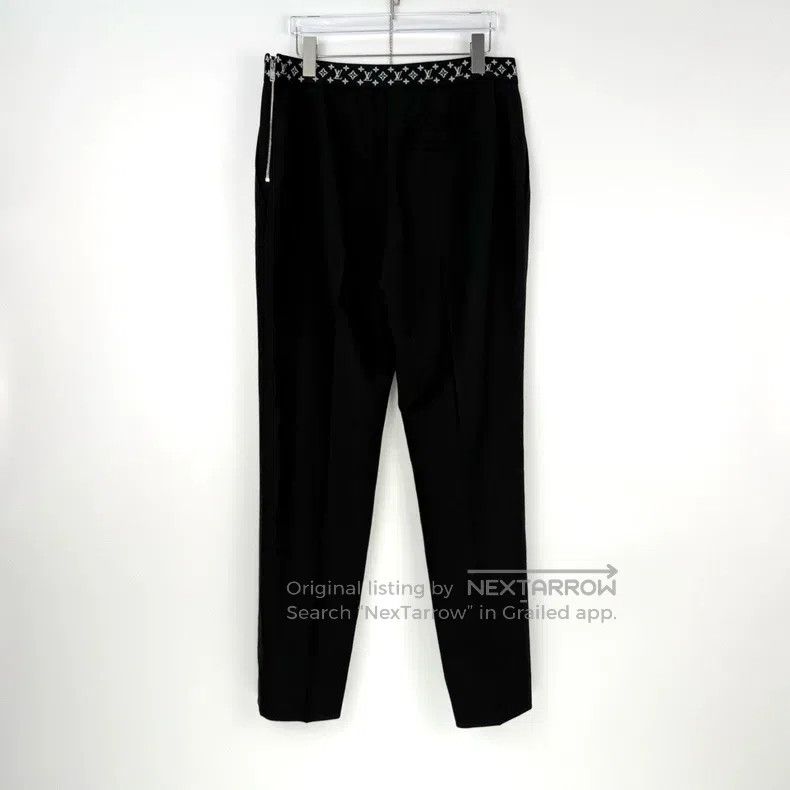 Louis Vuitton Louis Vuitton Black wool classic logo stretch waist pants Size US 40 / EU 56 - 4 Thumbnail