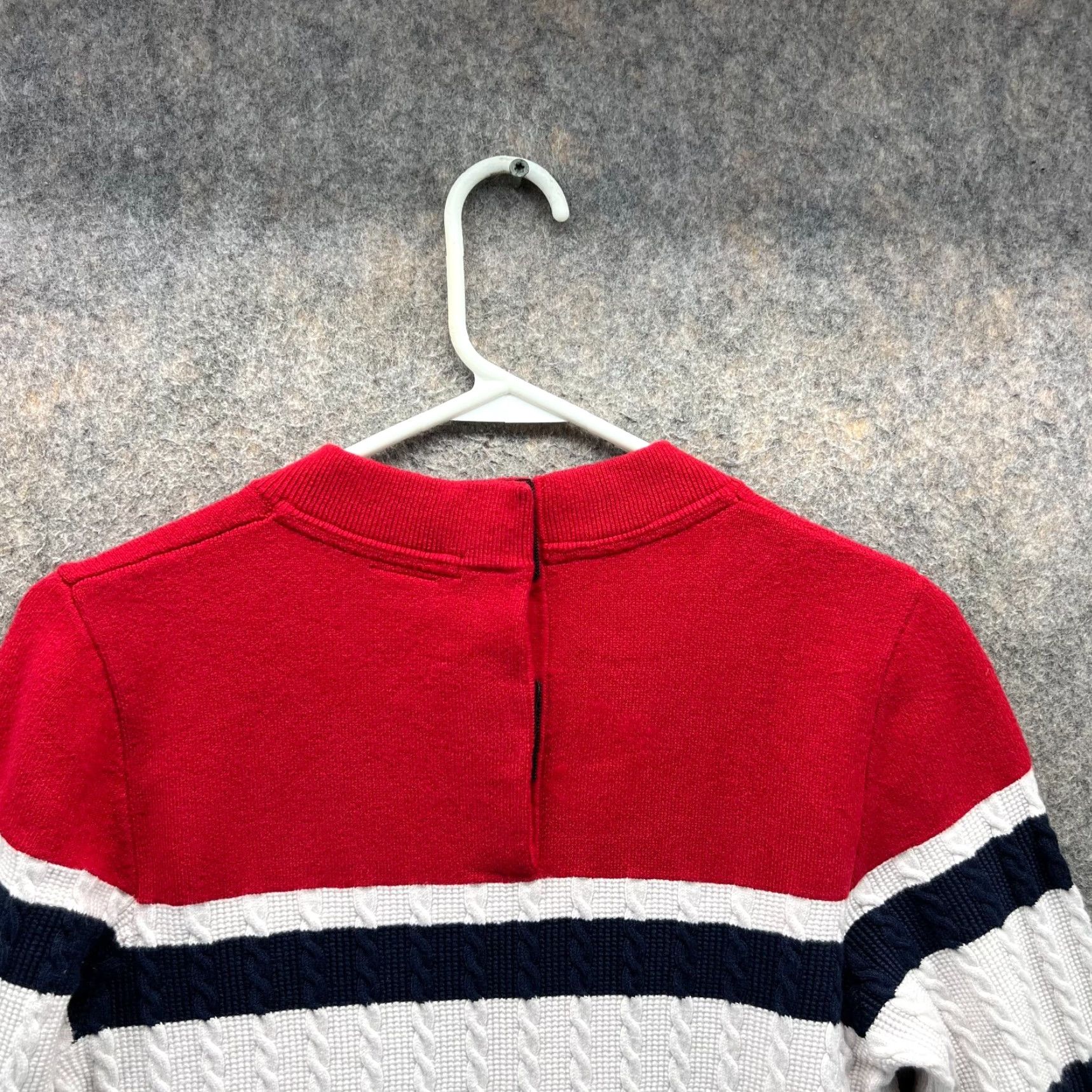 Tommy Hilfiger VINTAGE Tommy Hilfiger Dress Sweater Women Large Red Crewneck Long Sleeve Fleece Knit Dress Women's Size L / US 10 / IT 46 - 2 Thumbnail