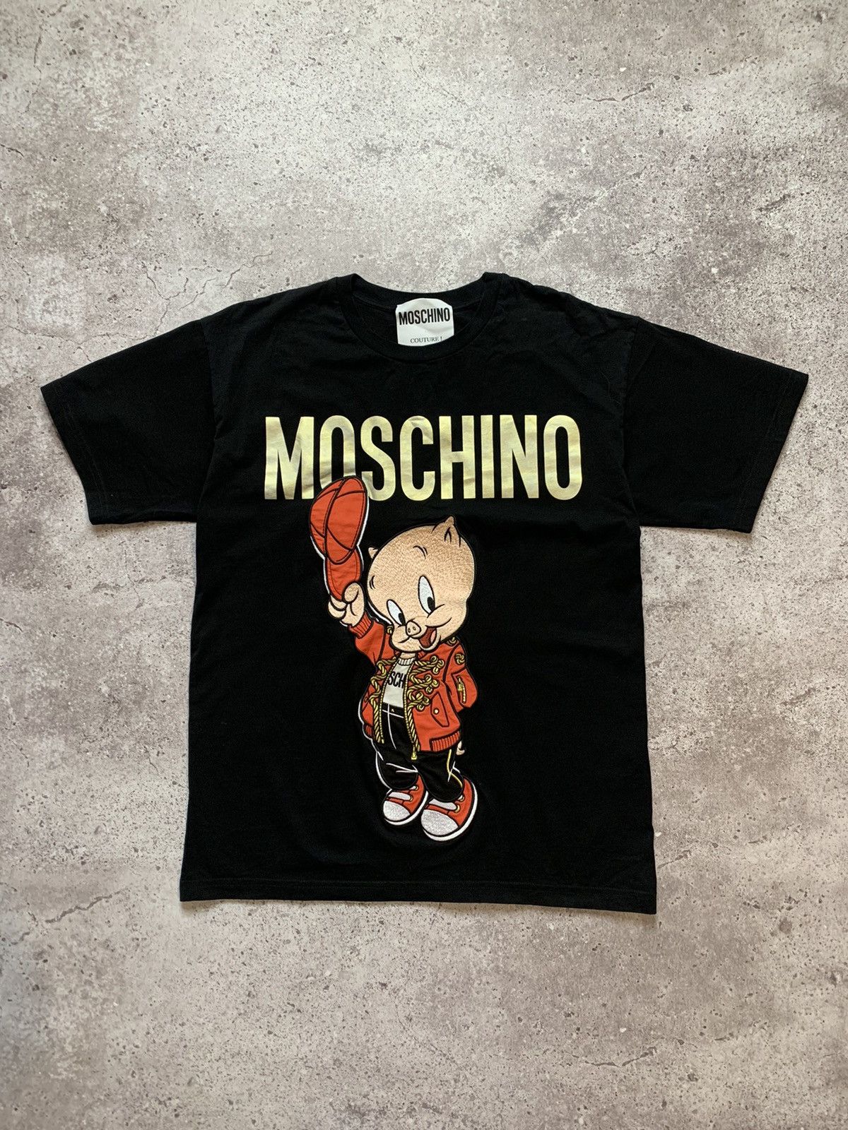 Moschino Moschino Couture Porky Pig Black T-shirt Looney Tunes Size US XS / EU 42 / 0 - 1 Thumbnail