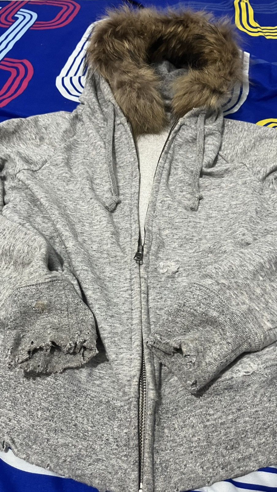 If Six Was Nine Distressed If six was nine style faux fur zip hoodie Size US S / EU 44-46 / 1 - 2 Thumbnail