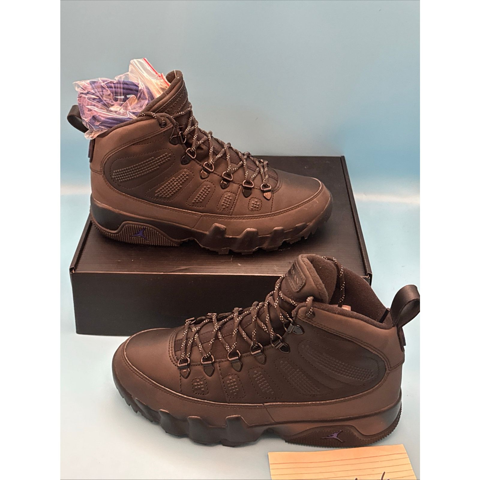 Nike Air Jordan 9 Retro Boot NRG Black Concord m8 Size US 8 / EU 41 - 3 Thumbnail