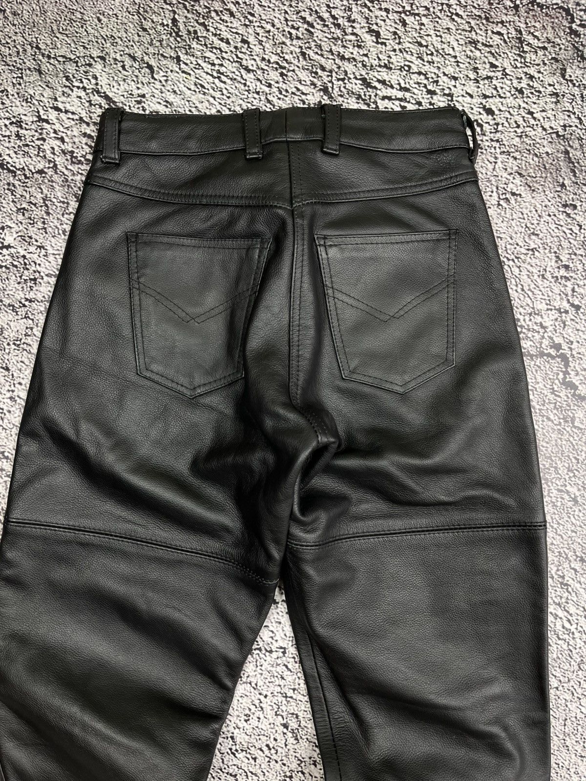Leather Vintage 90s Leather Biker Opium Gothic Pants Rave Size 27" / US 4 / IT 40 - 3 Thumbnail