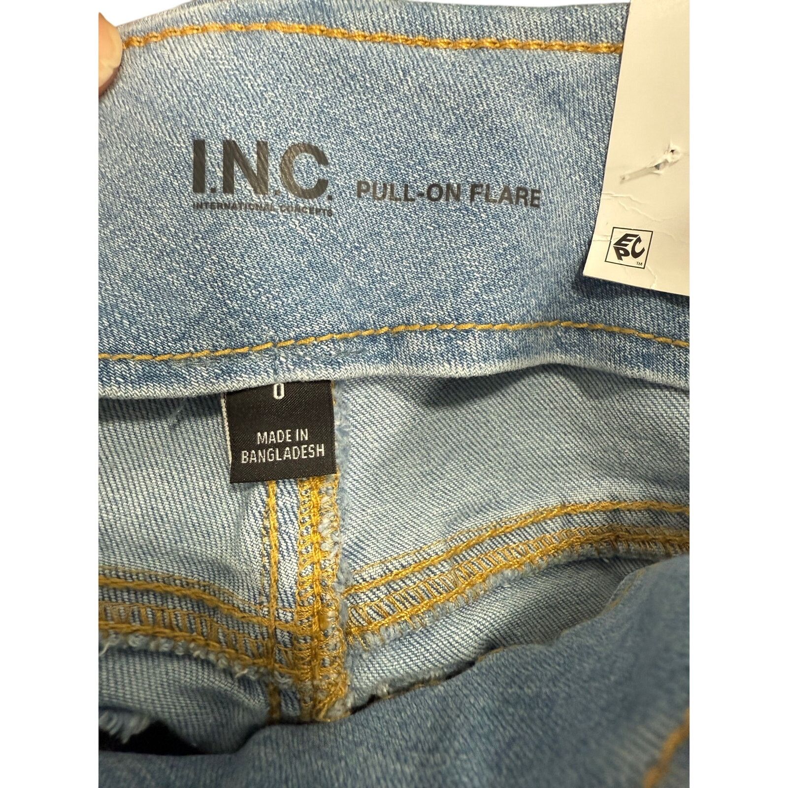 Macys INC International Concepts Jeans 0 Pull On Flare NEW #G621 Size 25" / US 0 / IT 36 - 3 Thumbnail