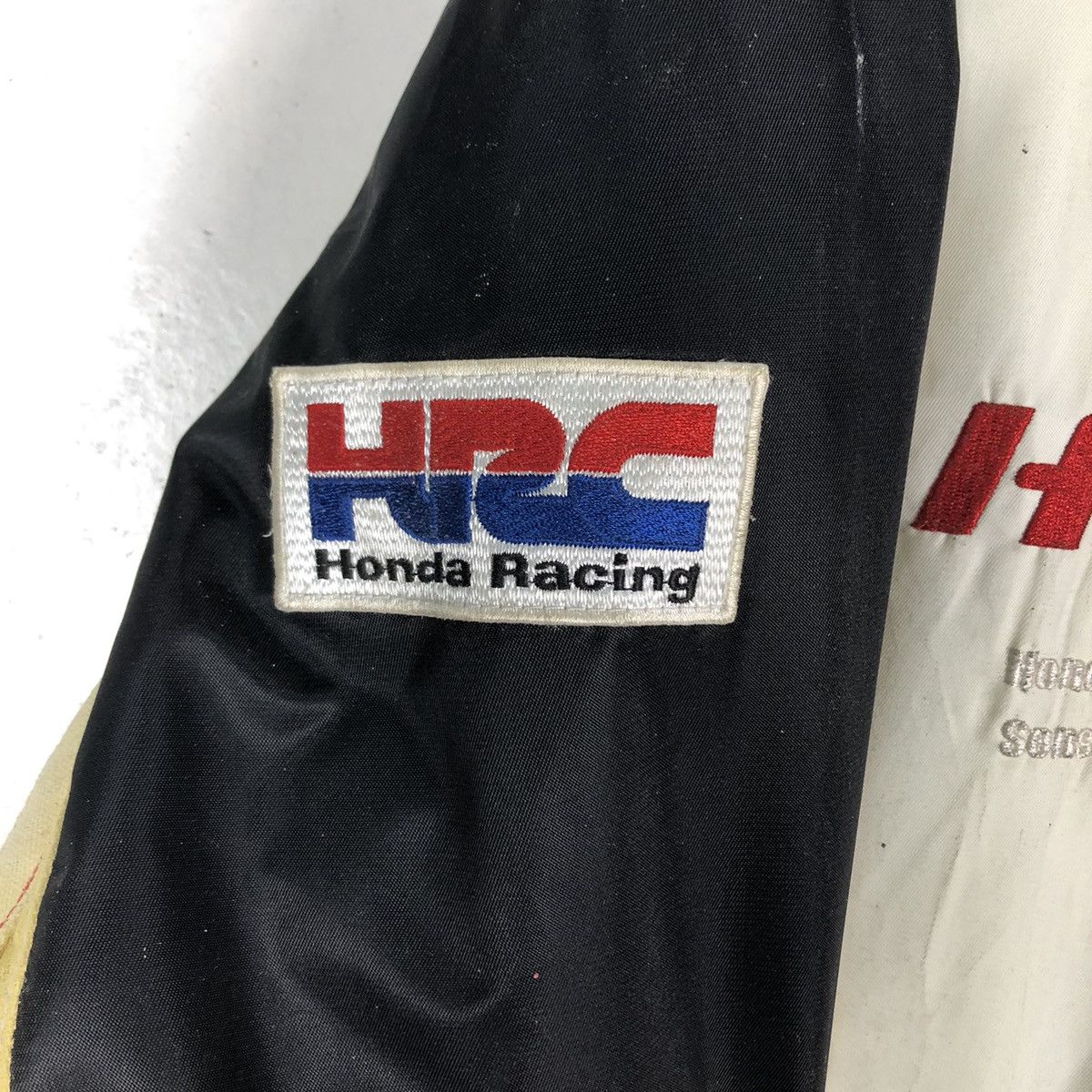 Japanese Brand 🔥Vintage HRC Honda Racing Bomber Biker Jacket Big Logo Size US L / EU 52-54 / 3 - 19 Thumbnail