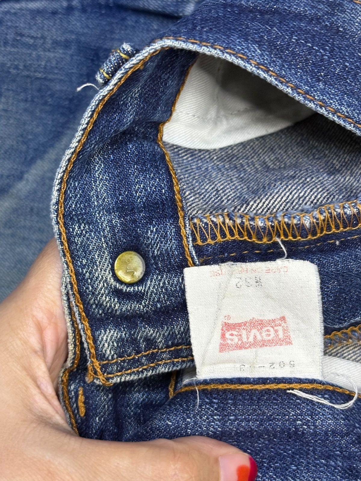 Levi's Vintage 90s Levis 502 Mud Wash Distressed Baggy Jeans Size US 31 - 10 Thumbnail