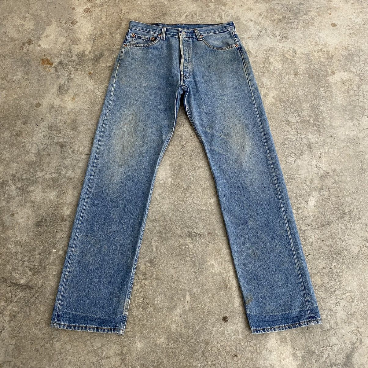 Levi's Size 31x32.5 Vintage 1997 Levis 501 Faded Blue Denim Jeans Size US 31 - 1 Thumbnail
