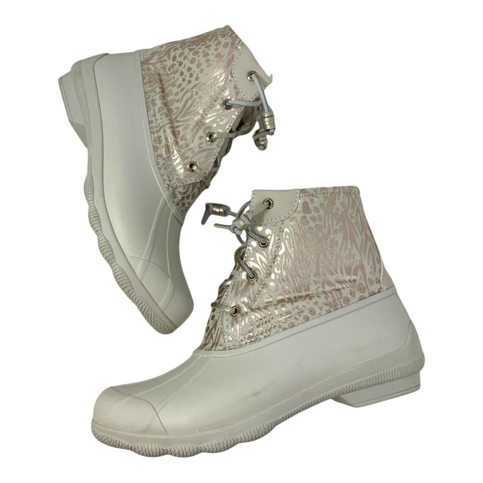 Sperry Sperry Saltwater Metallic Jacquard Duck Boot 10 NWT $110 MSP Size US 10 / IT 40 - 2 Thumbnail