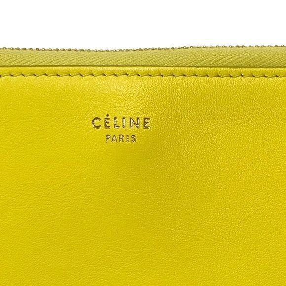Celine New Celine Yellow/Grey Leather Duo Small Pouch Clutch Bag Size ONE SIZE - 12 Thumbnail