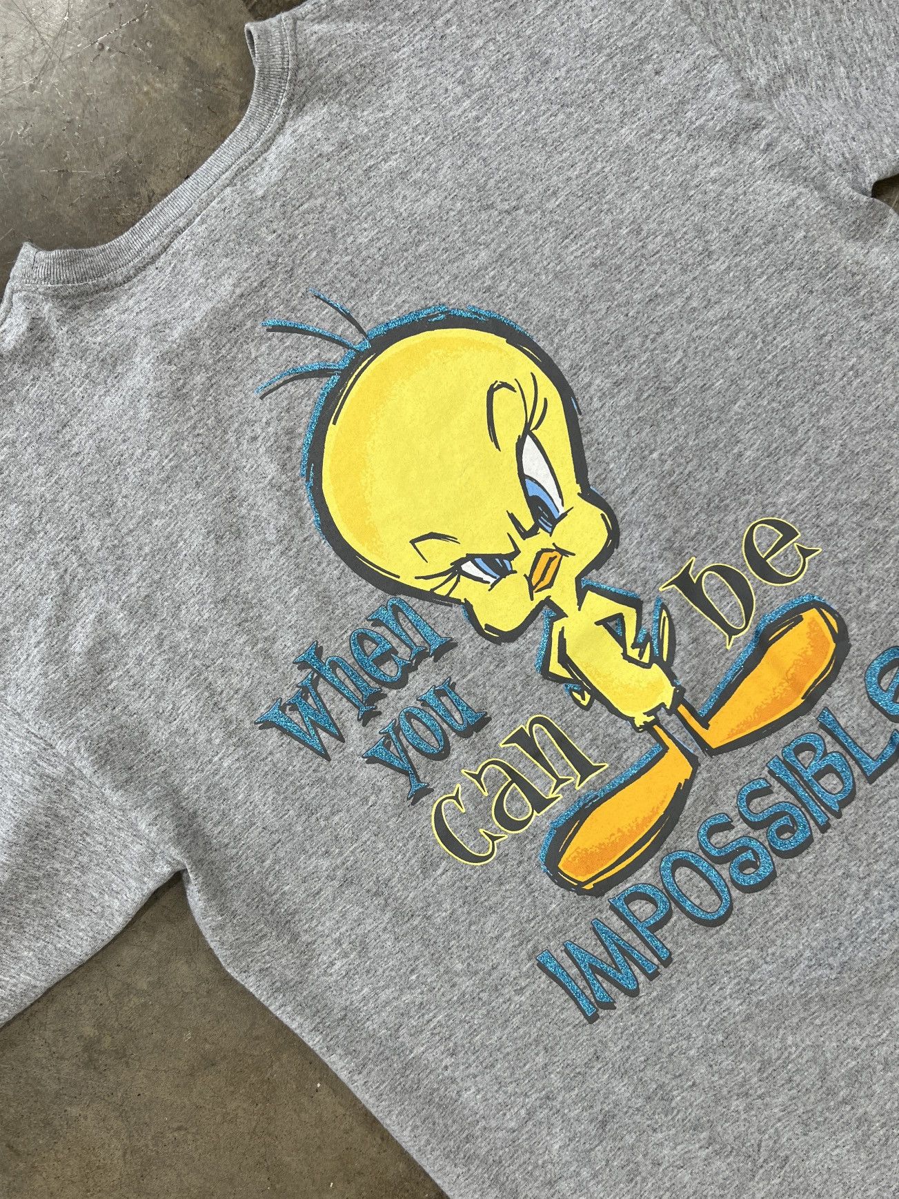 Vintage × Warner Bros Vintage Why Be Difficult Tweet Bird Looney Tunes Tee Large Size US L / EU 52-54 / 3 - 5 Thumbnail