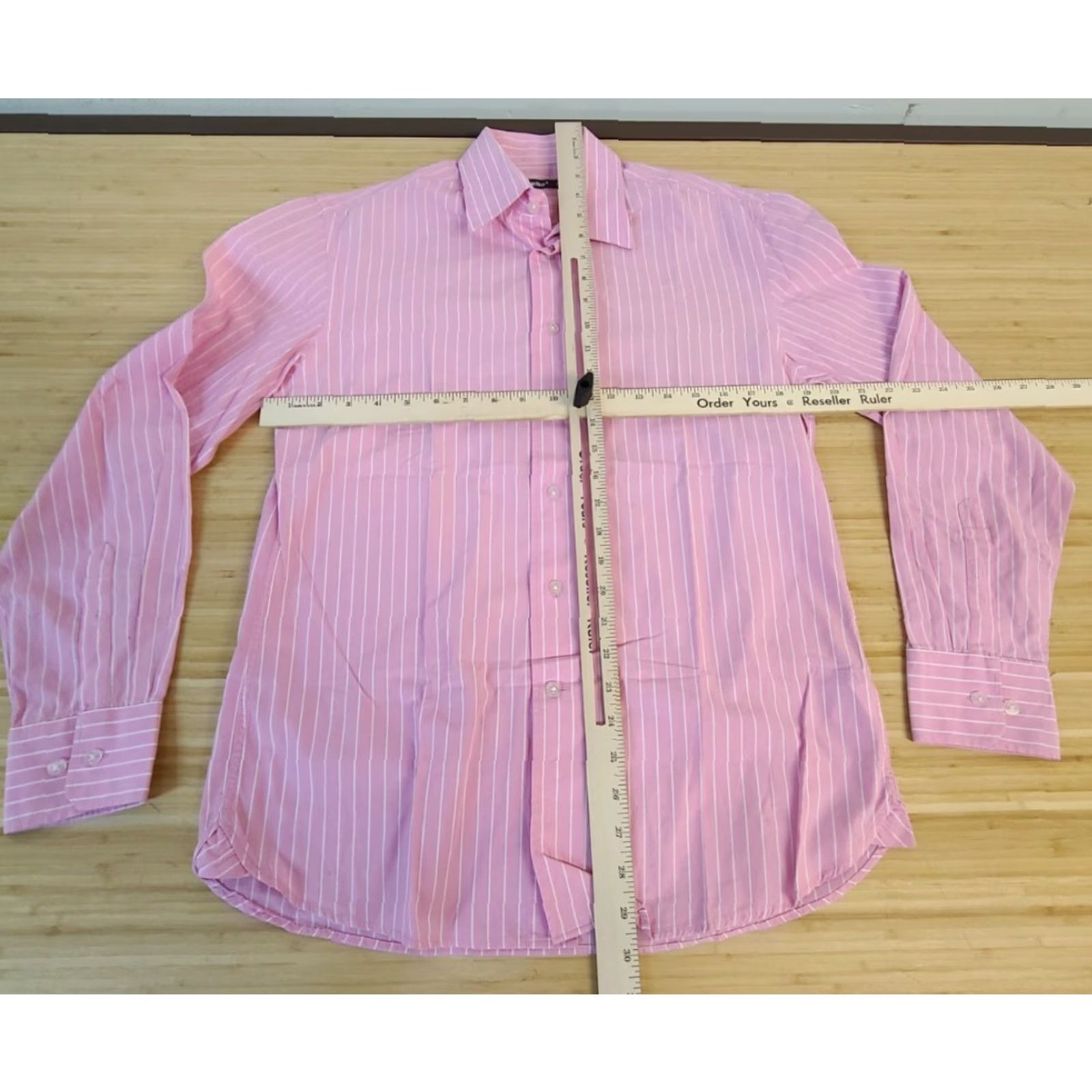 Celio Celio Shirt Button-Up Mens Long Sleeve Pink Medium M Button-Down Collar Shirt Size US M / EU 48-50 / 2 - 4 Thumbnail