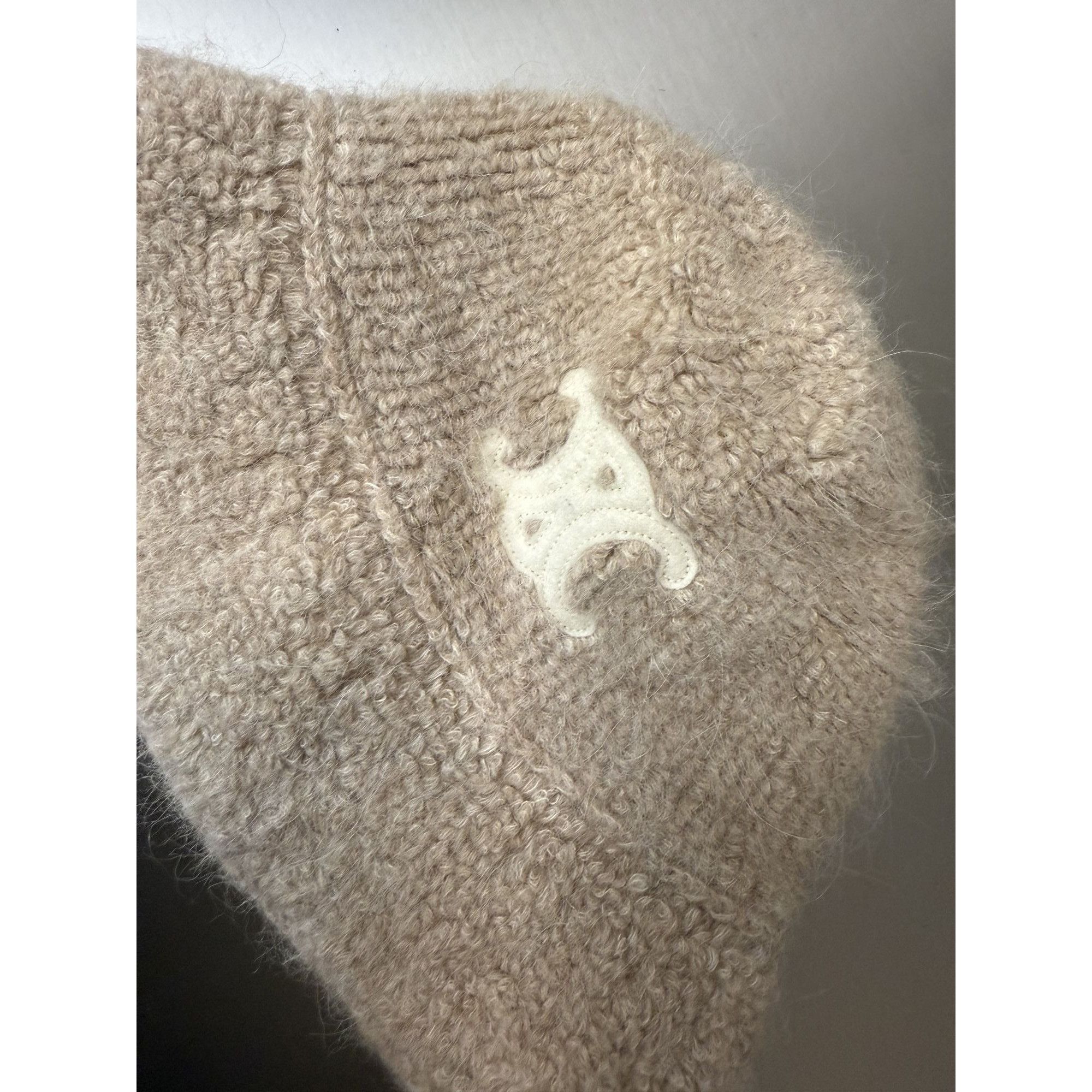 Celine Celine Beige Wool & Alpaca Blend Bucket Hat With Embroidered Size ONE SIZE - 4 Thumbnail