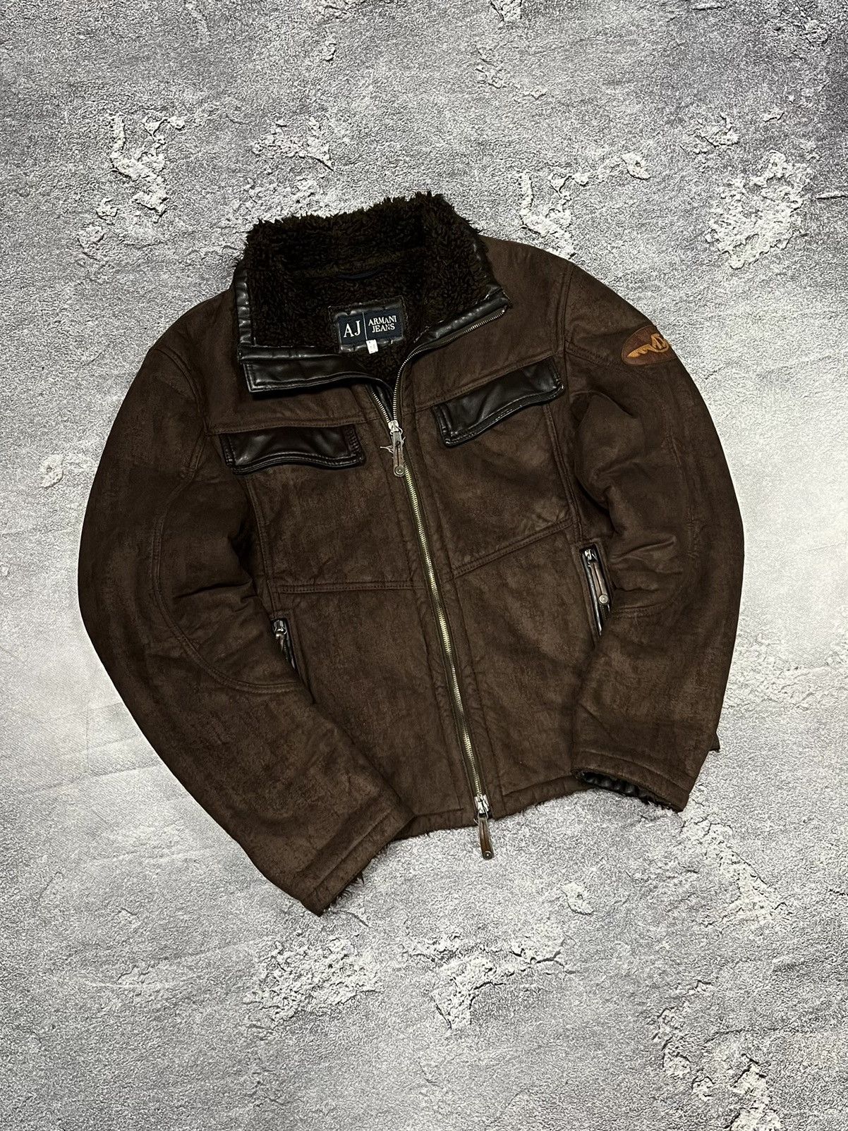 Armani × Giorgio Armani × Vintage Vintage Shearling coat Armani Jeans Size US M / EU 48-50 / 2 - 4 Thumbnail