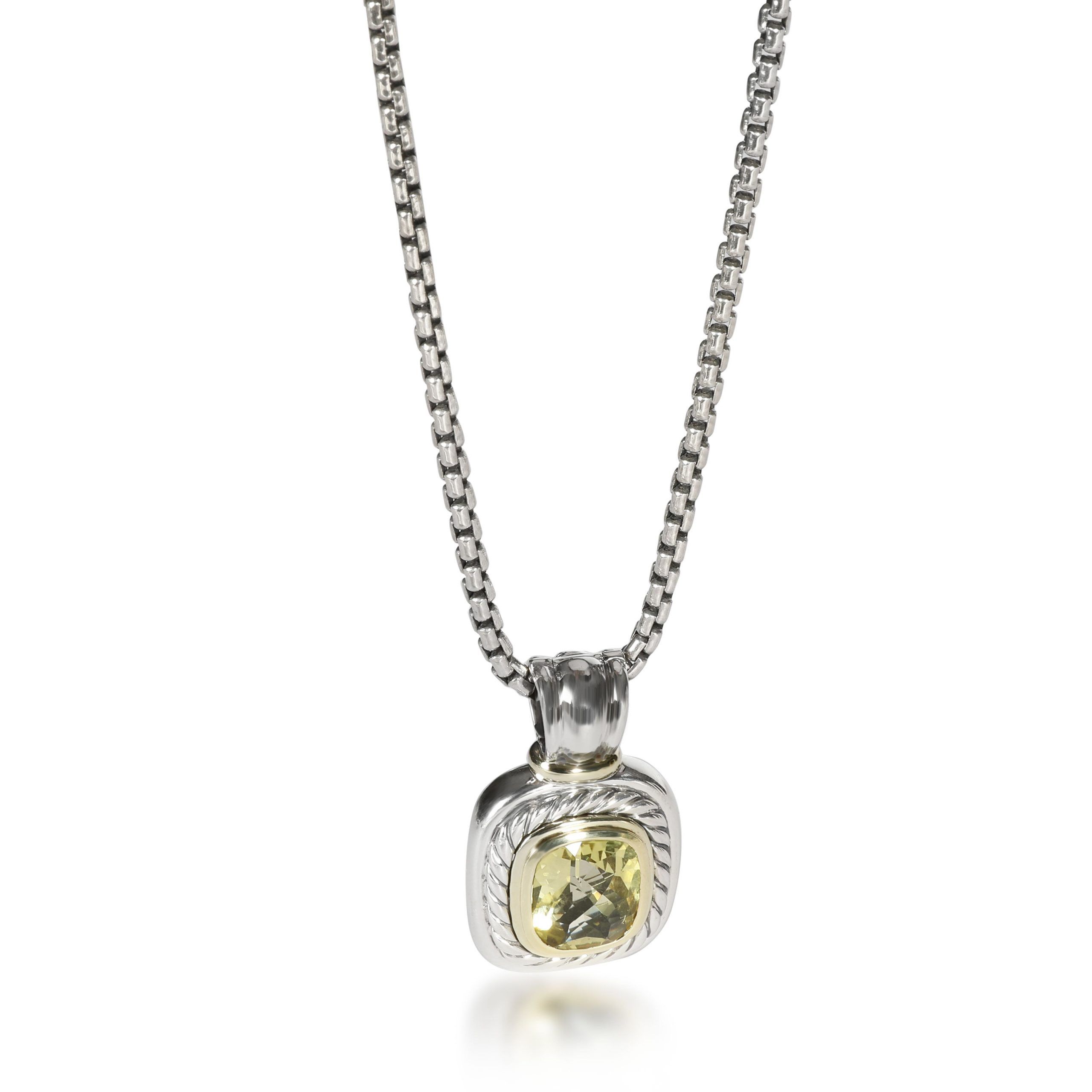 image of David Yurman Albion Lemon Quartz Necklace In 14K Yellow Gold/sterling Silver, Women's