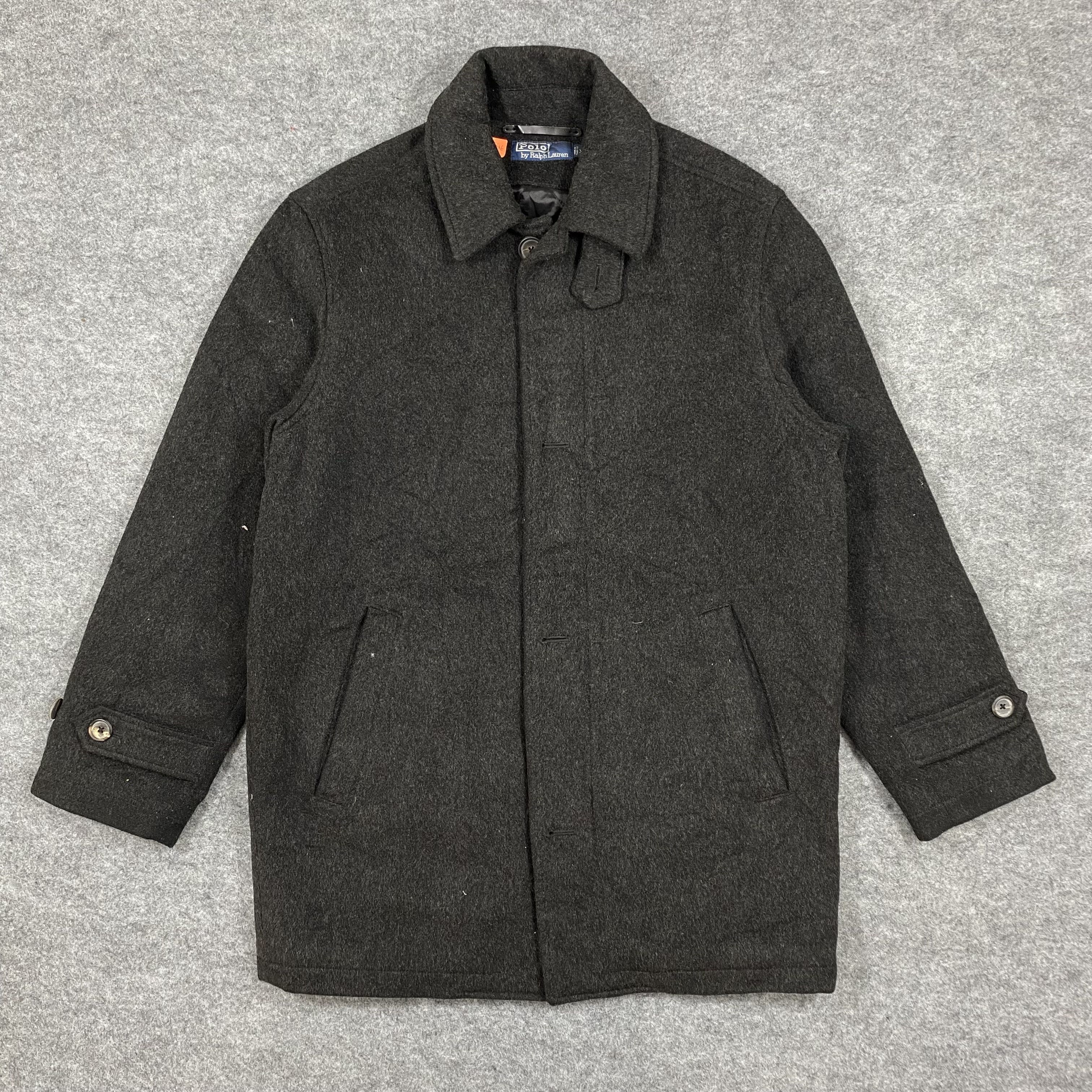 RRL Ralph Lauren vintage 90s polo ralph lauren wool trench coat jacket-J546 Size US M / EU 48-50 / 2 - 1 Thumbnail