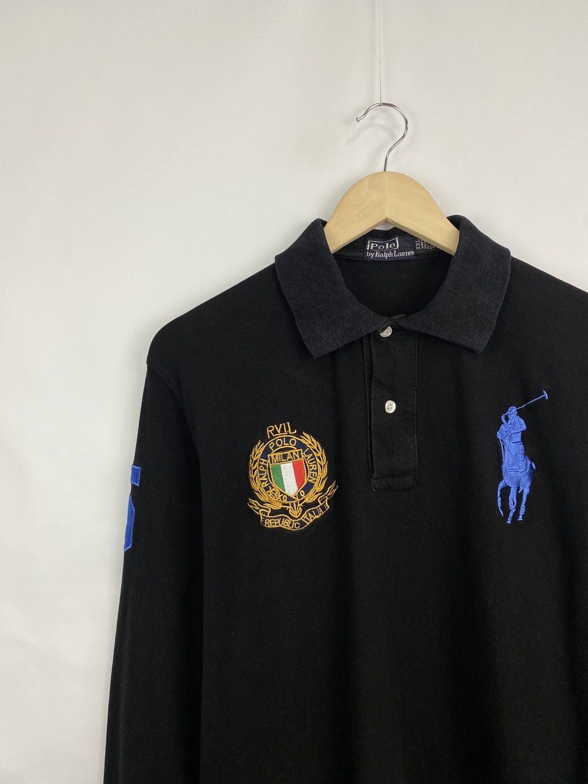 Polo Ralph Lauren 🇮🇹 Vintage 90s Ralph Lauren Milano Italy Polo Long Sleeve Size US XL / EU 56 / 4 - 3 Thumbnail