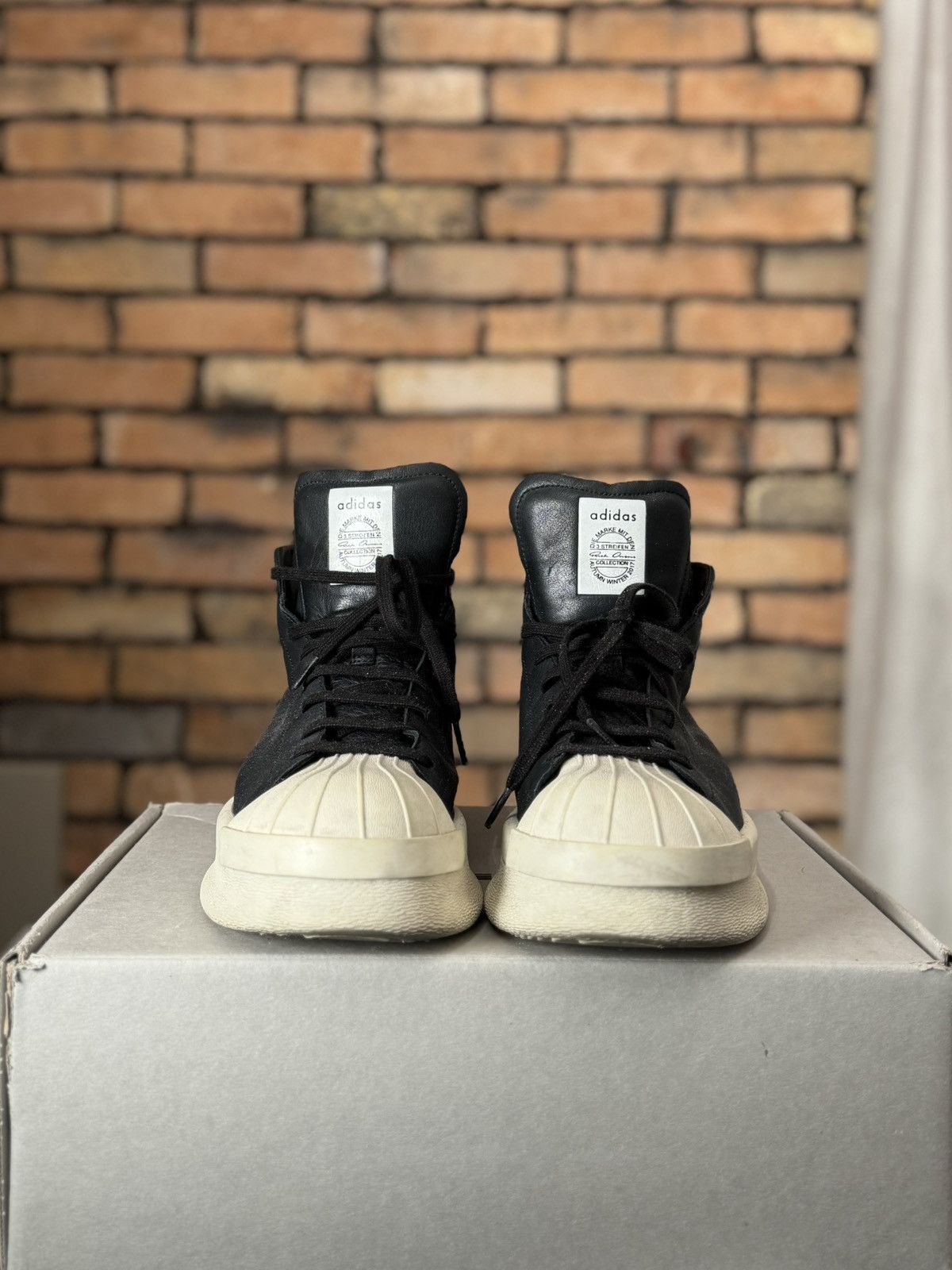 Rick Owens AW17 MASTODON PRO RICK OWENS ADIDAS BLACK MILK SNEAKERS Size US 10.5 / EU 43-44 - 10 Thumbnail