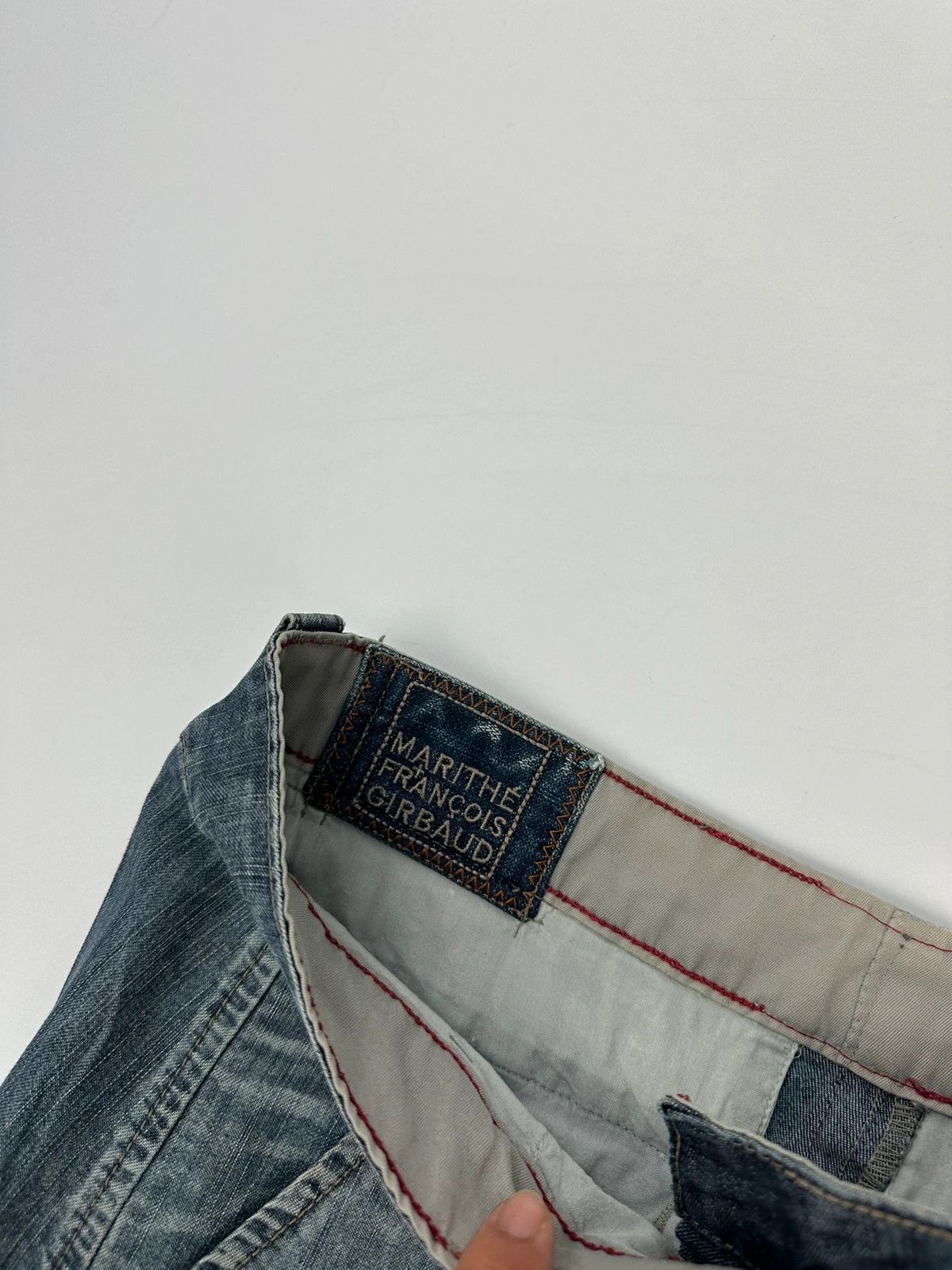 Marithe + Francois Girbaud Marithé + Francois Girbaud 00’s Bondages Straps Denim Skirt Size 30" / US 8 / IT 44 - 5 Thumbnail