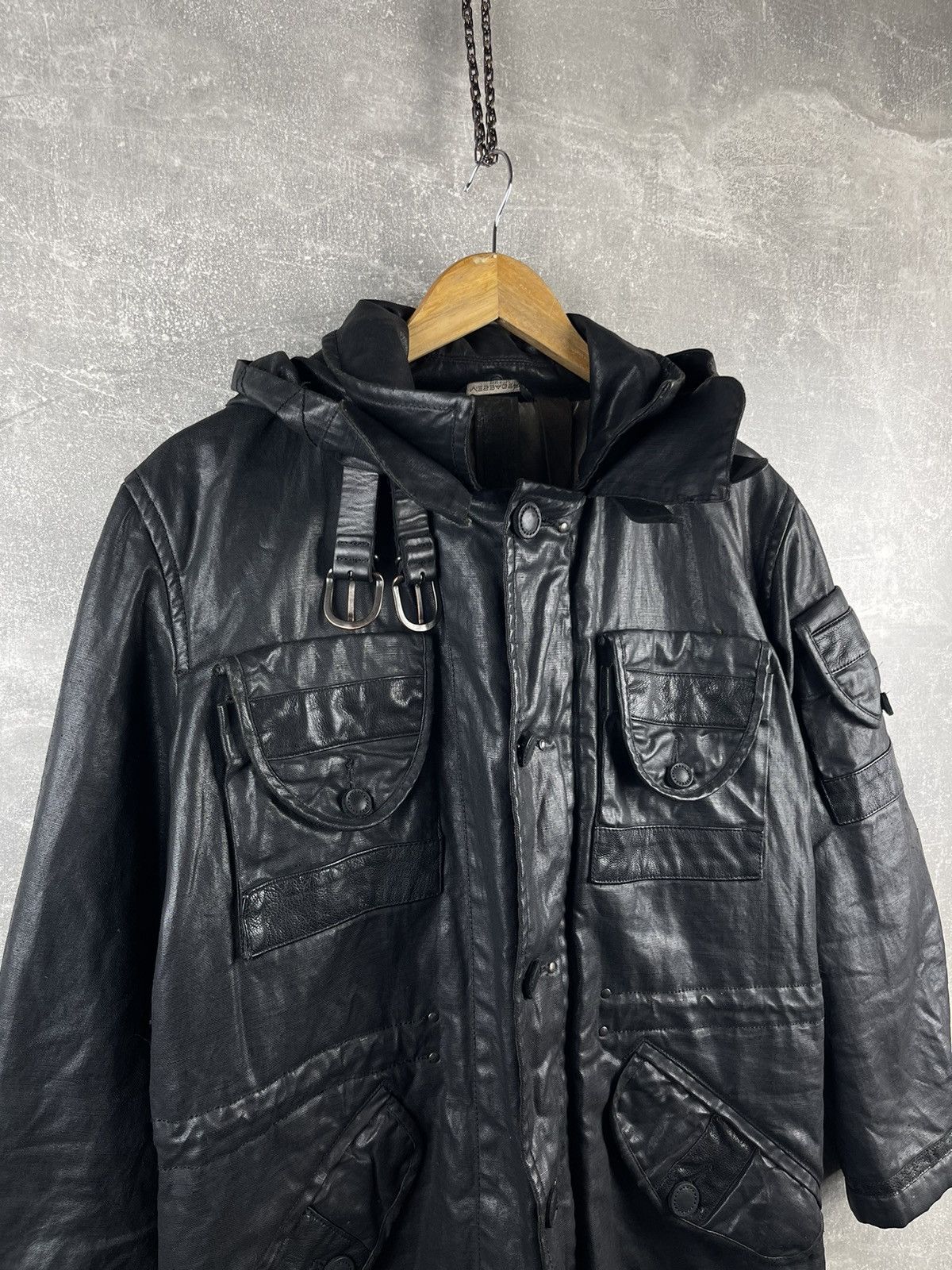 Messagerie Messagerie Black Opium Avant Garde Rubberized Waterprof Coat Size US M / EU 48-50 / 2 - 8 Thumbnail