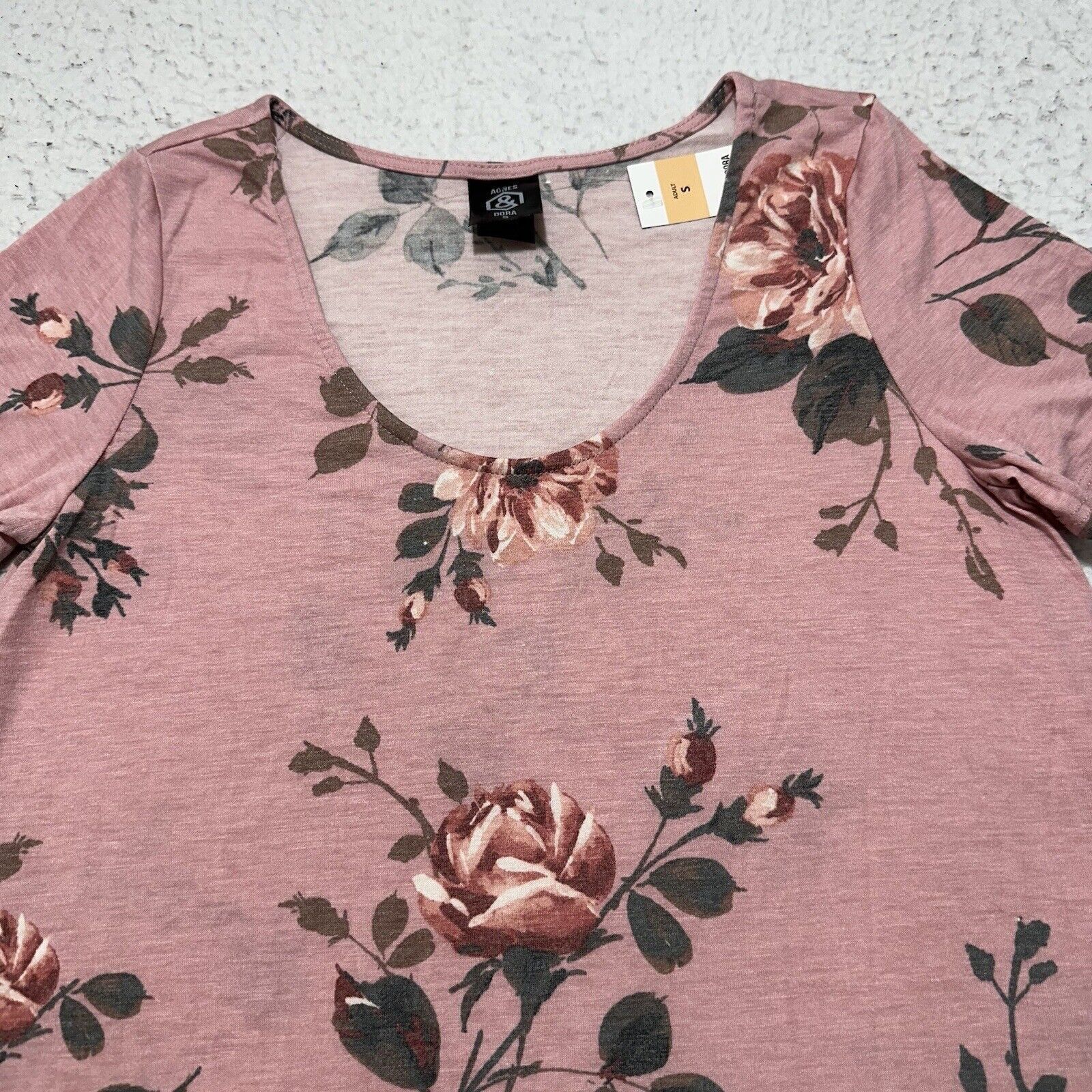 Other Agnes & Dora Small Everyday Tee Pink Floral T Shirt Top Size S / US 4 / IT 40 - 2 Thumbnail