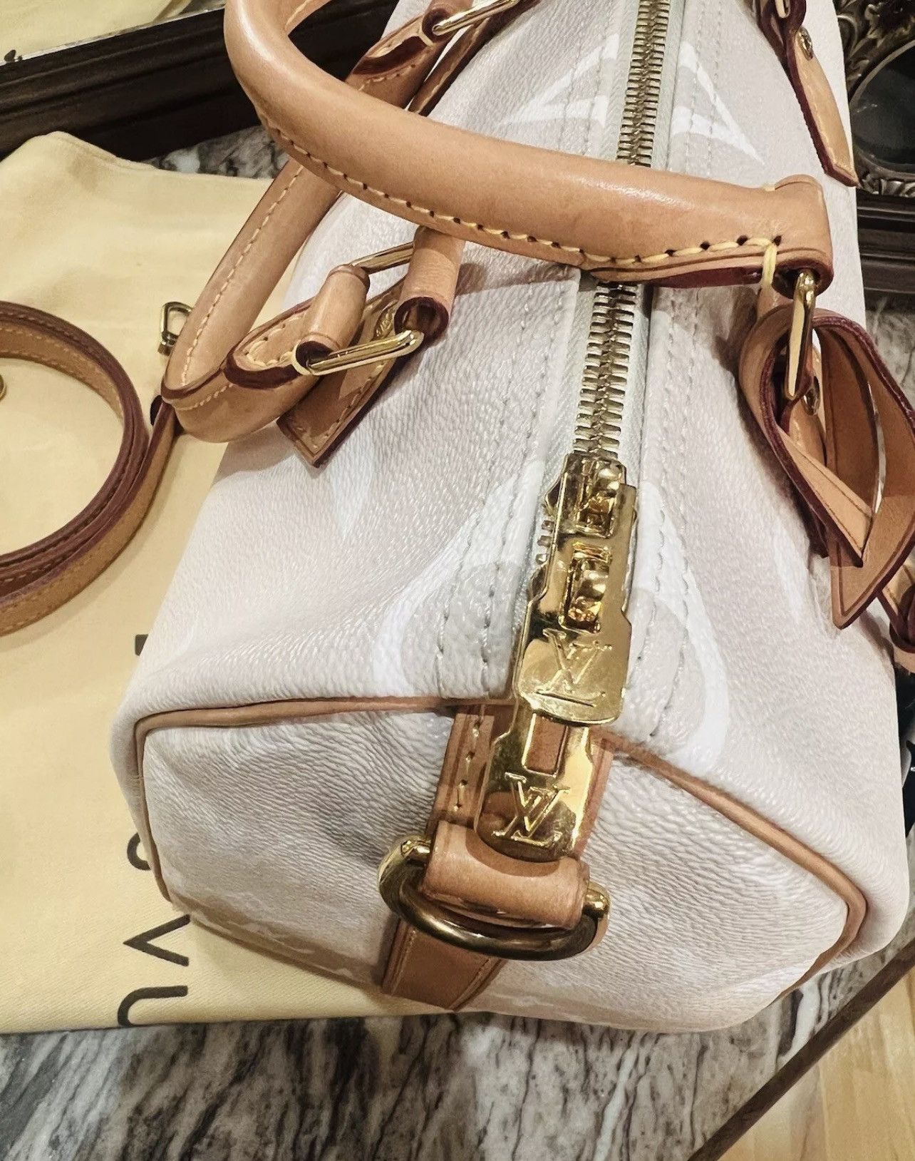 Louis Vuitton Louis Vuitton Speedy 25 Bandouliere Summer Giant Size ONE SIZE - 9 Thumbnail