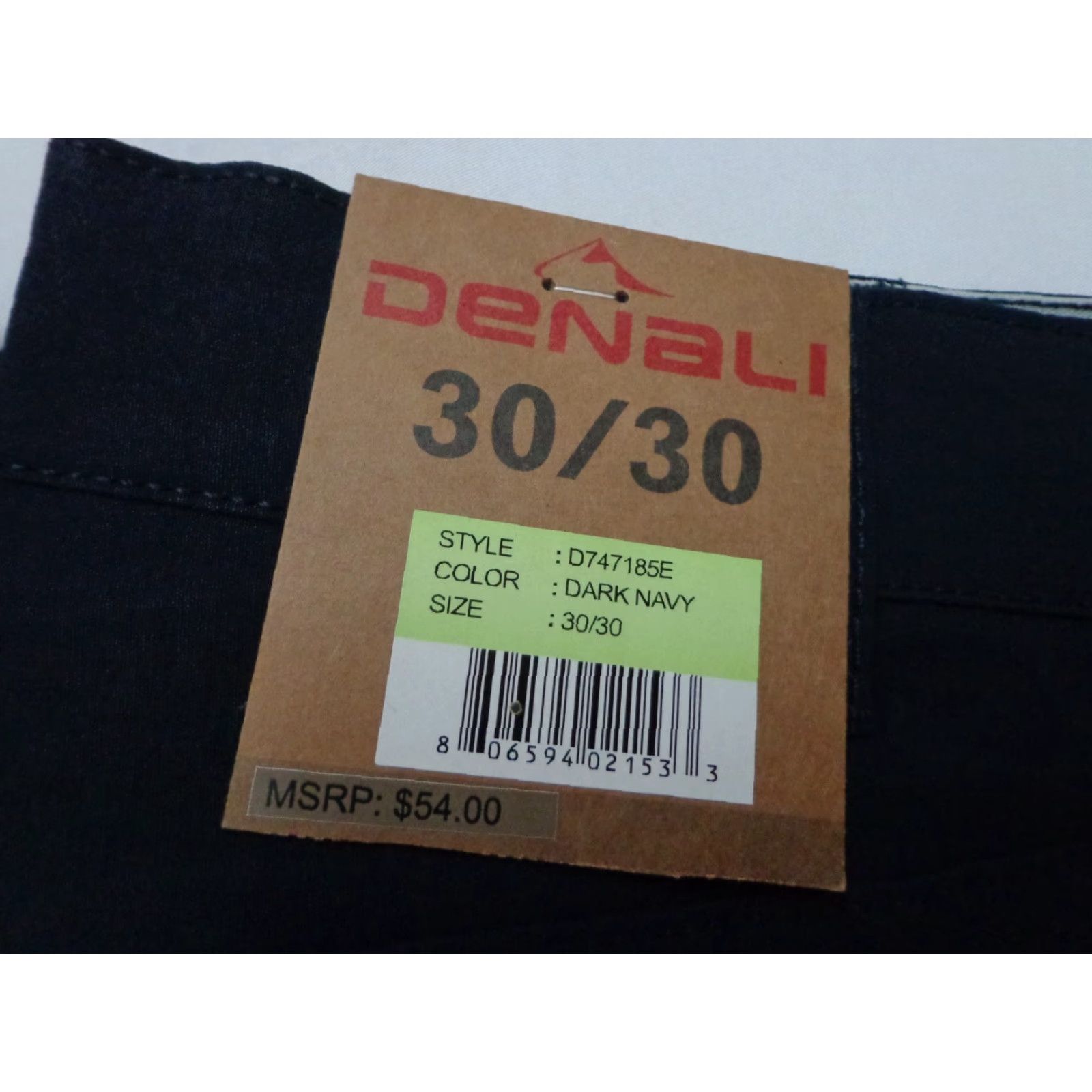 Vintage DENALI Dark Navy Blue Tech Fabric Stretch Pants NWT 30/30 MSRP 4 Denim? Wait - ensure no new info. Size US 30 / EU 46 - 3 Thumbnail