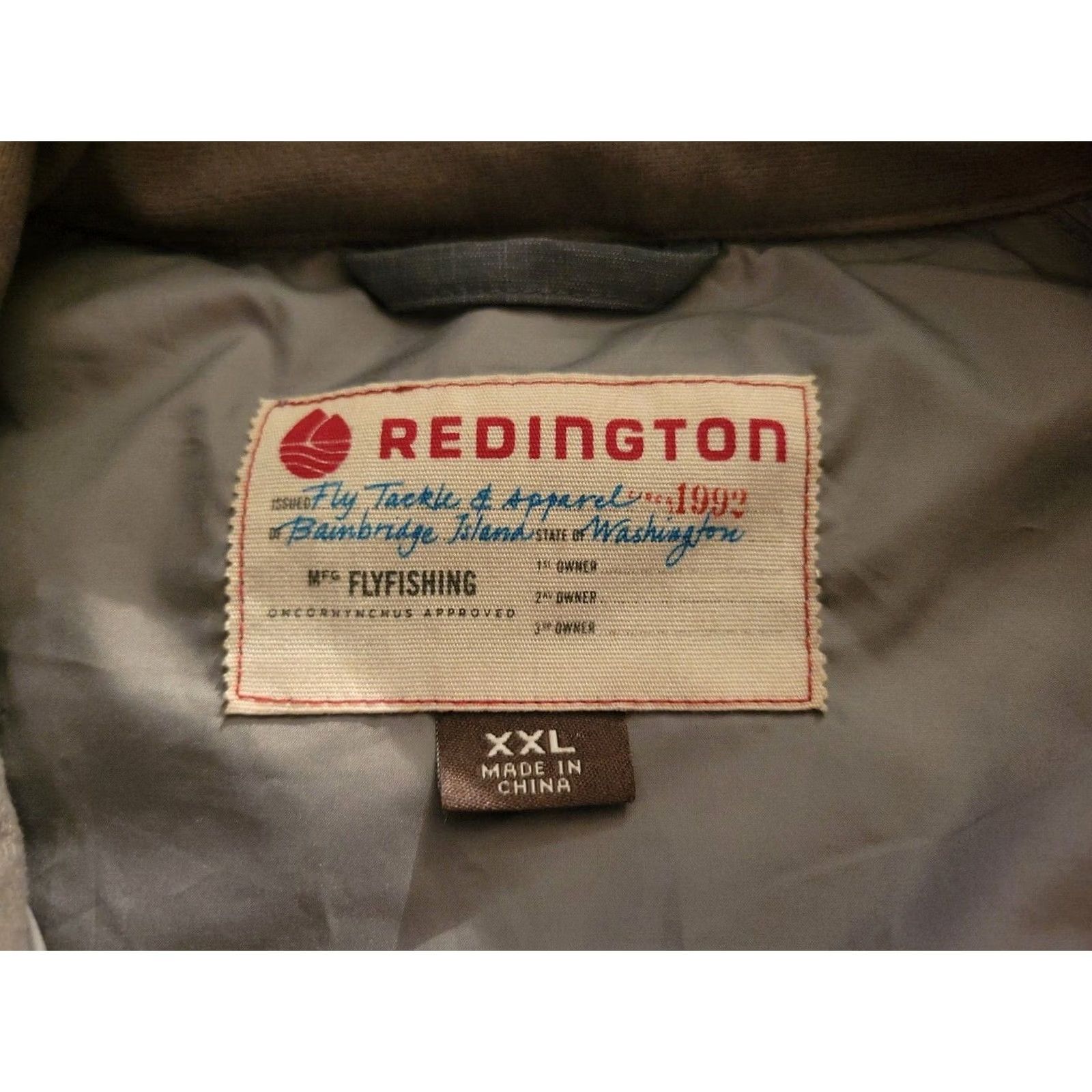Vintage Redington Jacket Quilted Nylon Blend All Seasons Full Zip Mens 2XL Gray Outdoor Size US XXL / EU 58 / 5 - 4 Thumbnail