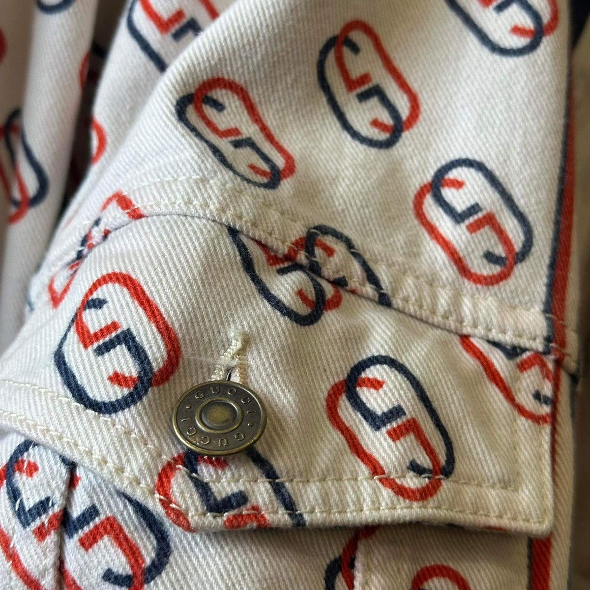 Gucci GUCCI MONOGRAM “GC” JEANS JACKET Size US M / EU 48-50 / 2 - 12 Thumbnail