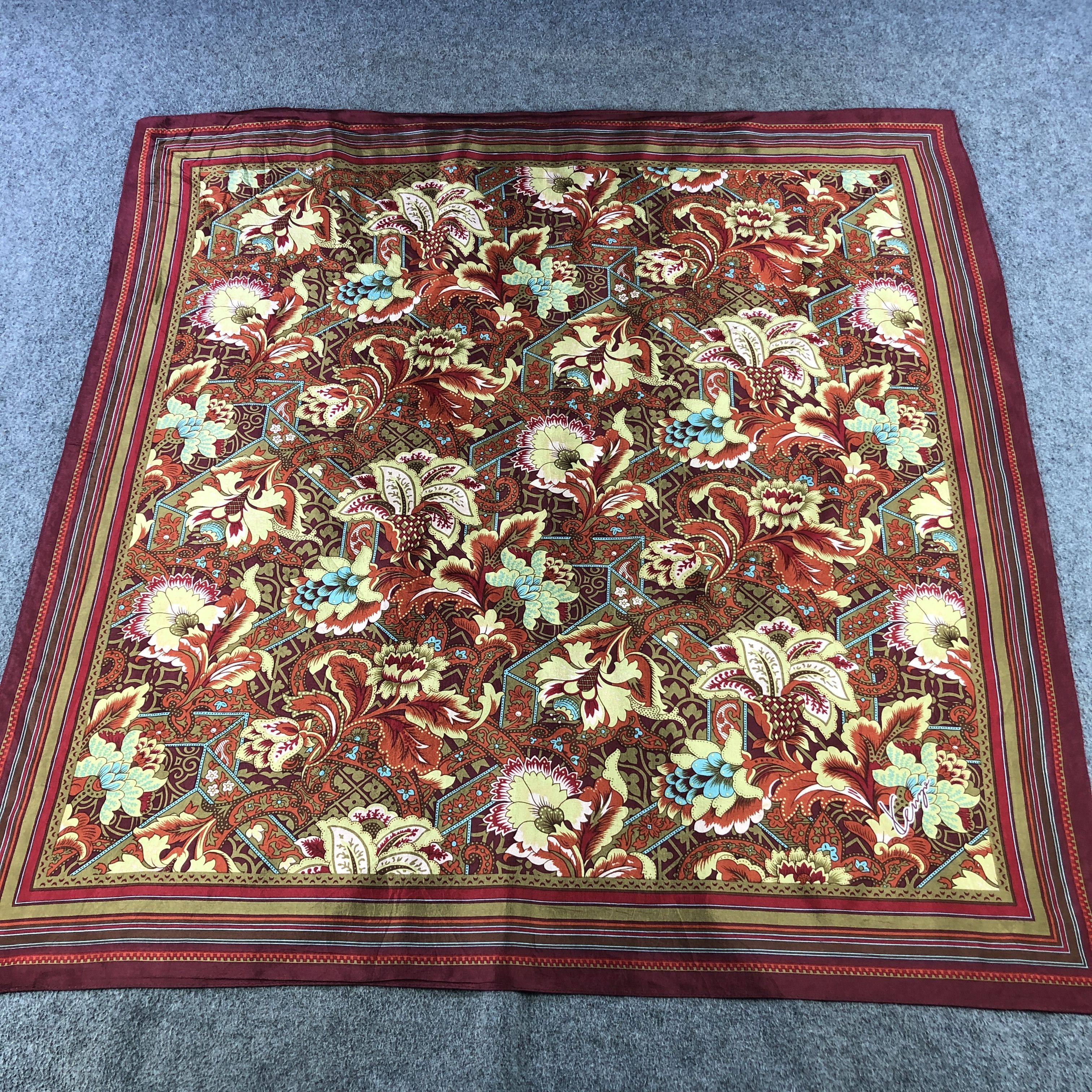 Kenzo Kenzo Floral Silk Scarf M1192 Size ONE SIZE - 2 Thumbnail