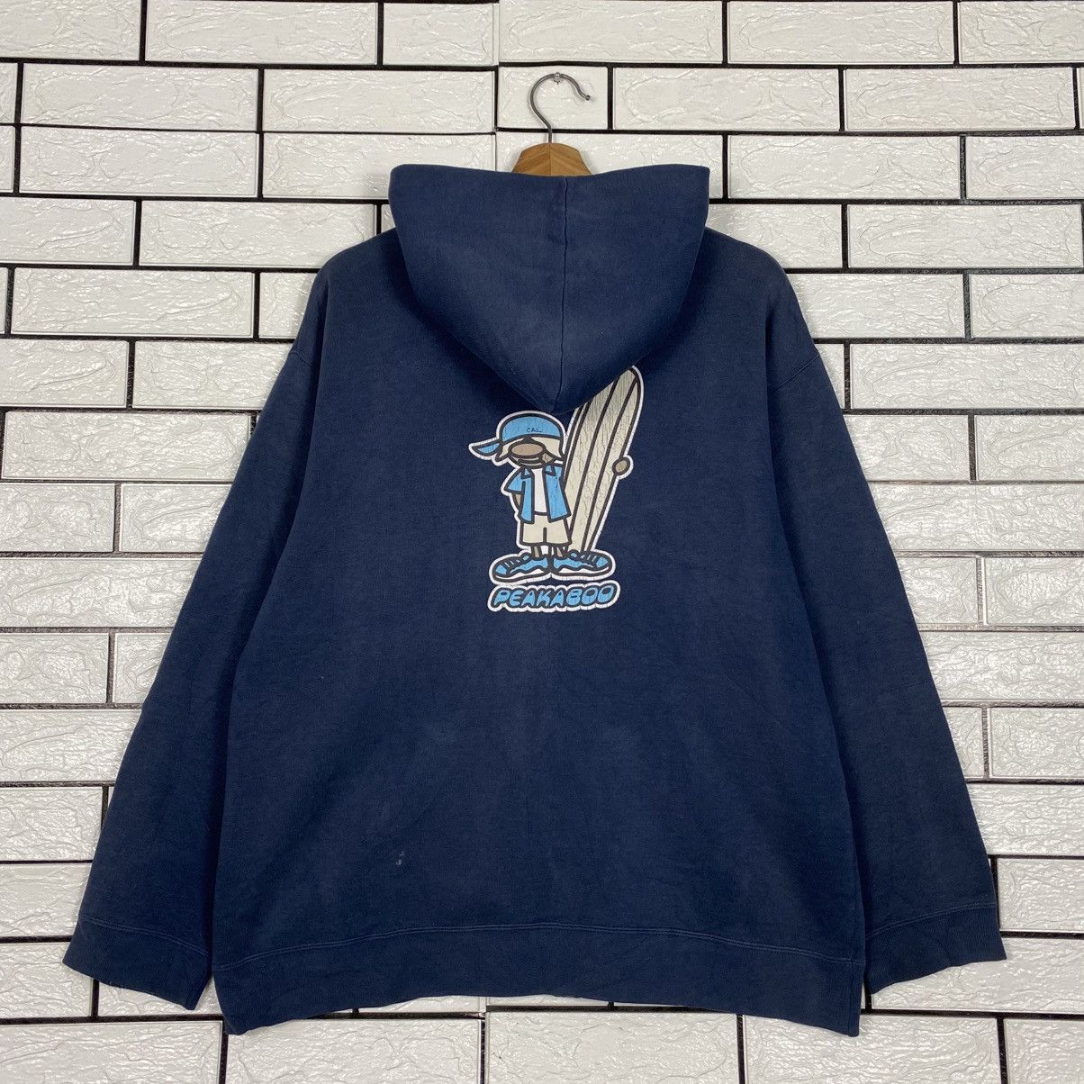 Japanese Brand 📌Vintage Zipper Sweater Peakaboo Surf Skatebord Big Logo Size US M / EU 48-50 / 2 - 1 Thumbnail