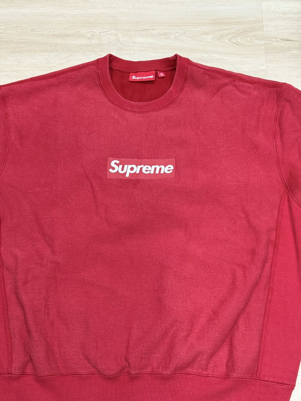 Supreme Supreme FW24 Washed Box Logo Crewneck Size US L / EU 52-54 / 3 - 2 Thumbnail