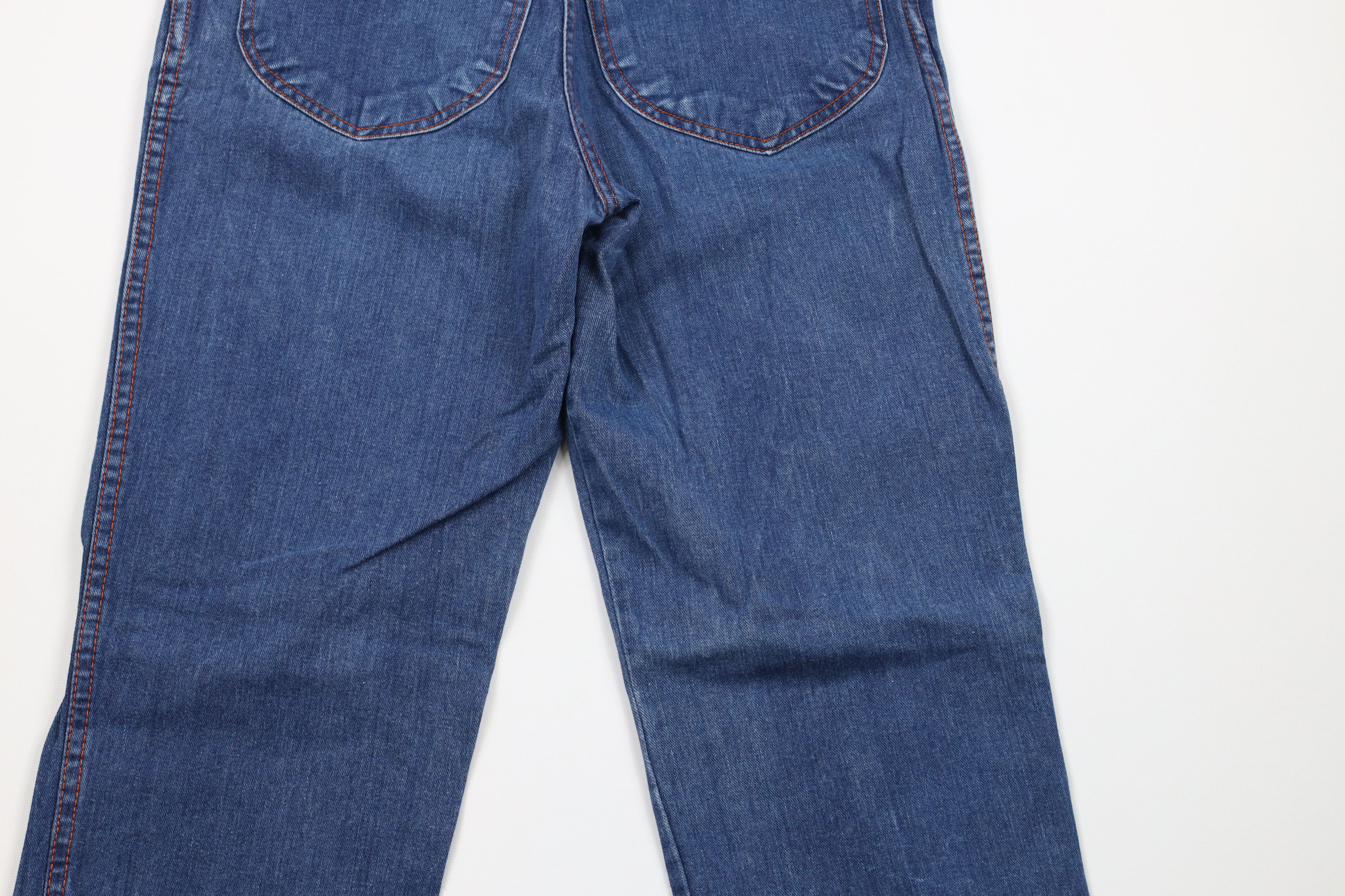 Vintage Vintage 70s Streetwear Pleated Straight Leg Denim Jeans Blue Size 30" / US 8 / IT 44 - 12 Thumbnail