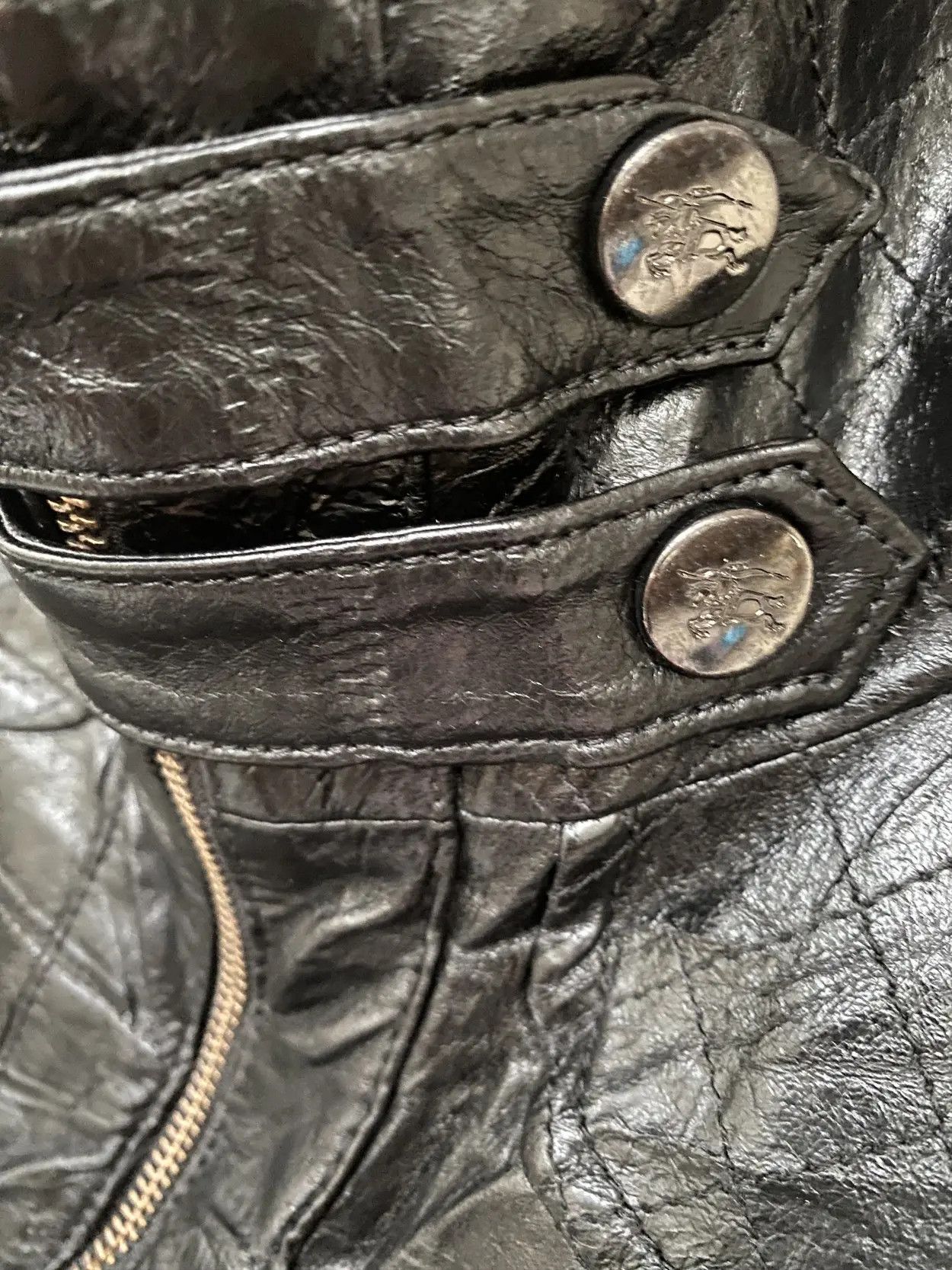 Burberry Burberry Fur Leather Jacket Blue Label Size XS / US 0-2 / IT 36-38 - 7 Thumbnail