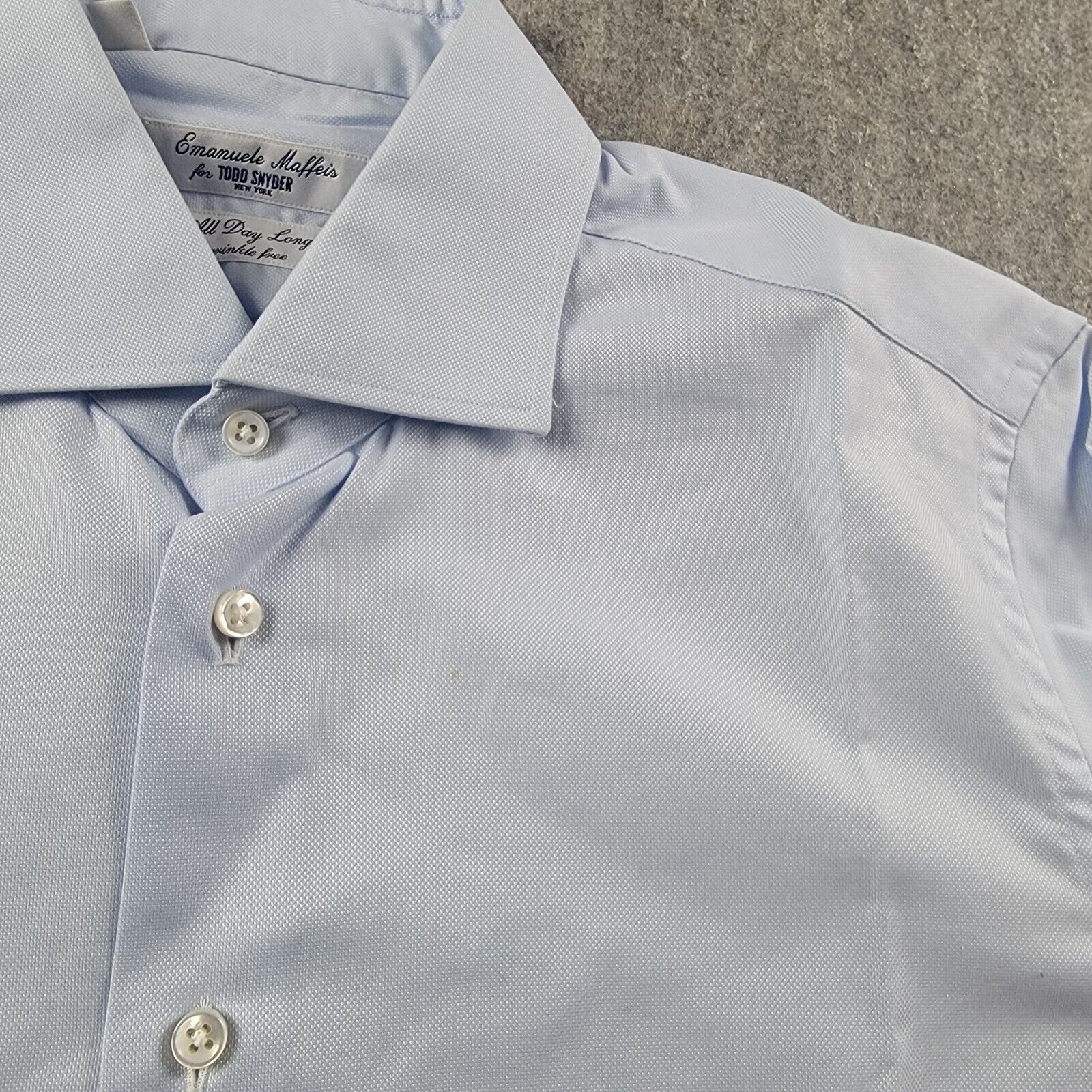 Todd Snyder Emanuele Maffeis x Todd Snyder Wrinkle Free Dress Shirt FLAW Size US S / EU 44-46 / 1 - 8 Thumbnail
