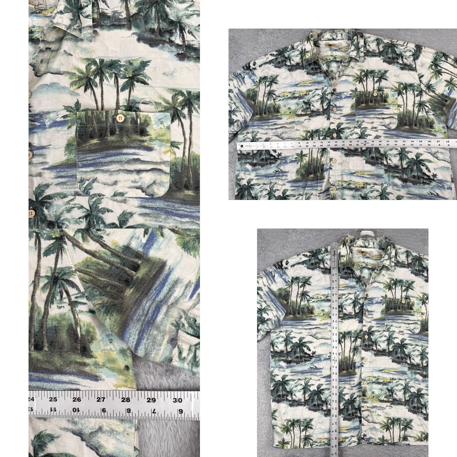 Vintage VINTAGE Joe Marlin Shirt Mens 3XL Green Palm Island Beach Print Cotton Blend Hawaii Size US XXL / EU 58 / 5 - 8 Thumbnail