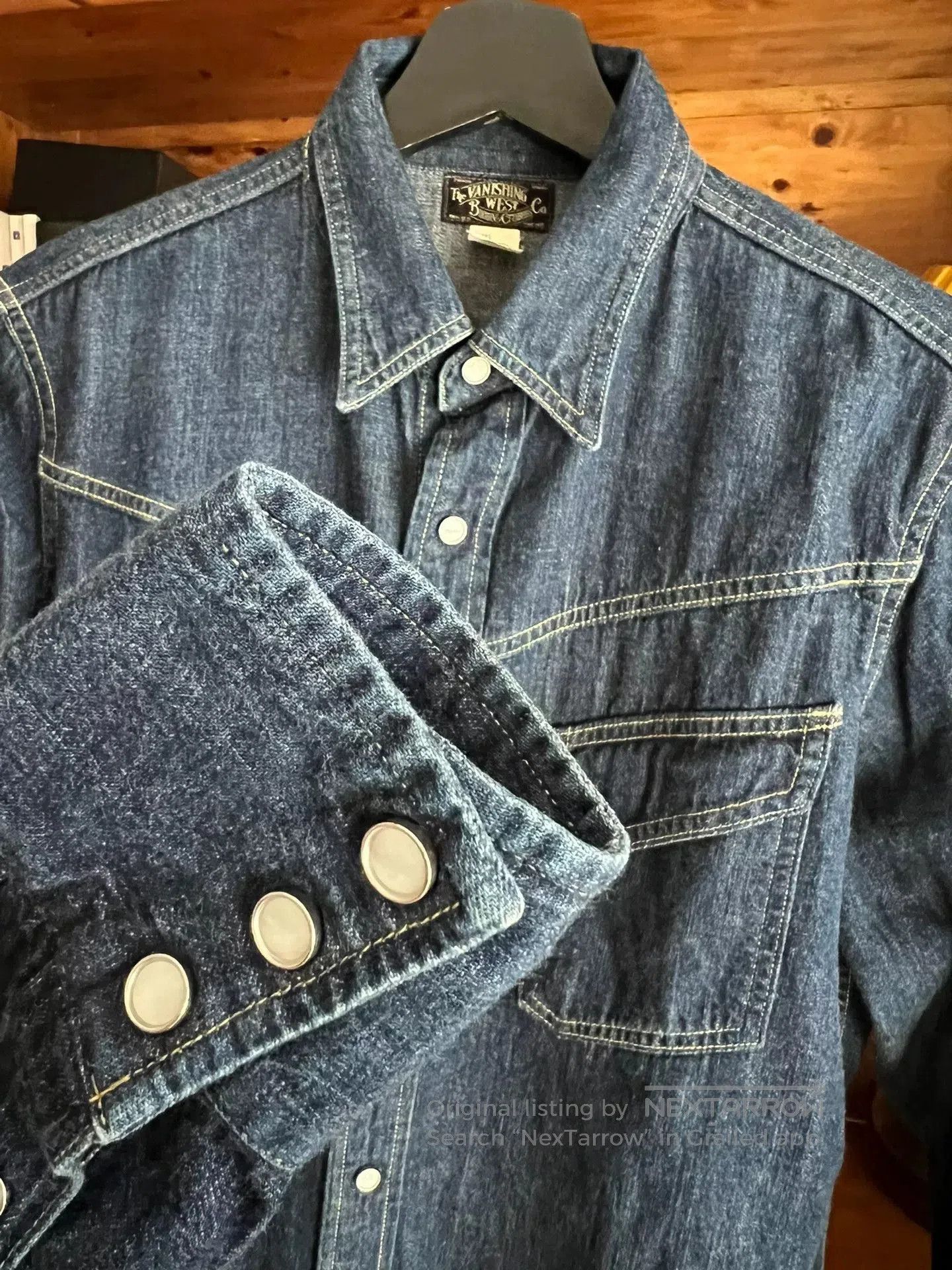Japanese Brand classic denim western shirt by freewheelers. Size US L / EU 52-54 / 3 - 4 Thumbnail