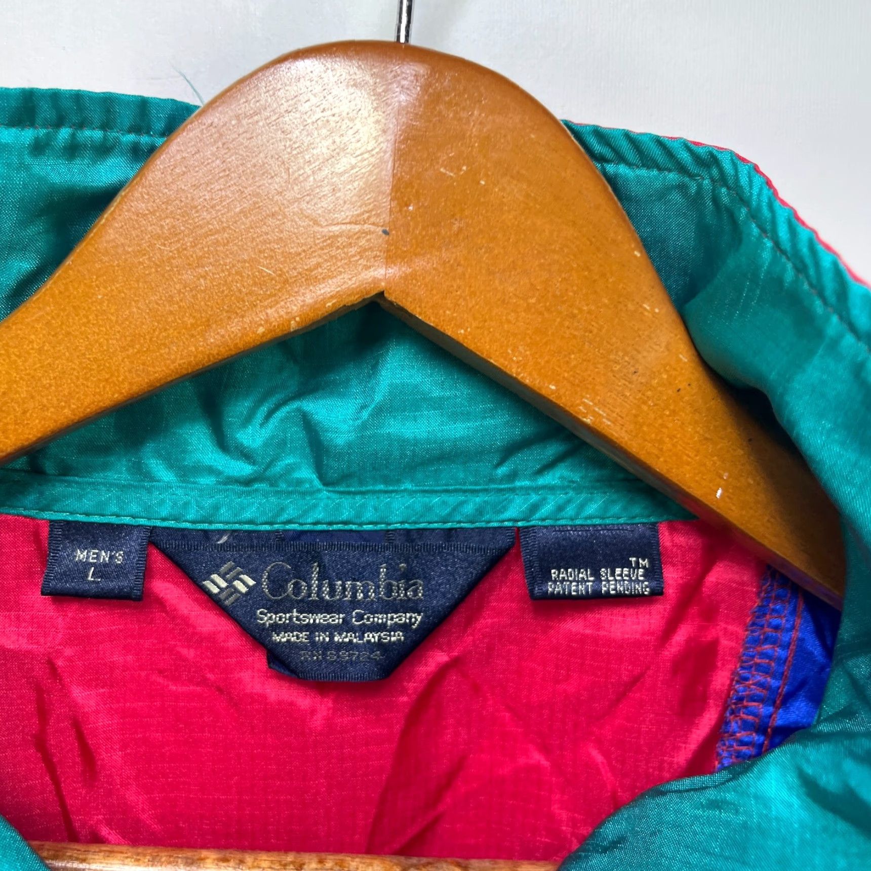 Vintage VINTAGE Columbia Windbreaker Jacket L Pink 90s Mens Regular Zip Nylon Softshell Logo Zipper Jacket Size US L / EU 52-54 / 3 - 5 Thumbnail